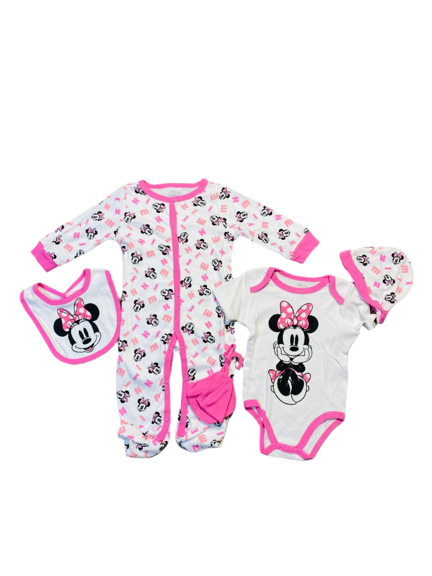 Set 5 piezas bebe niña regalo minnie disney 0 a 9 meses D9-MI-1247B 445375