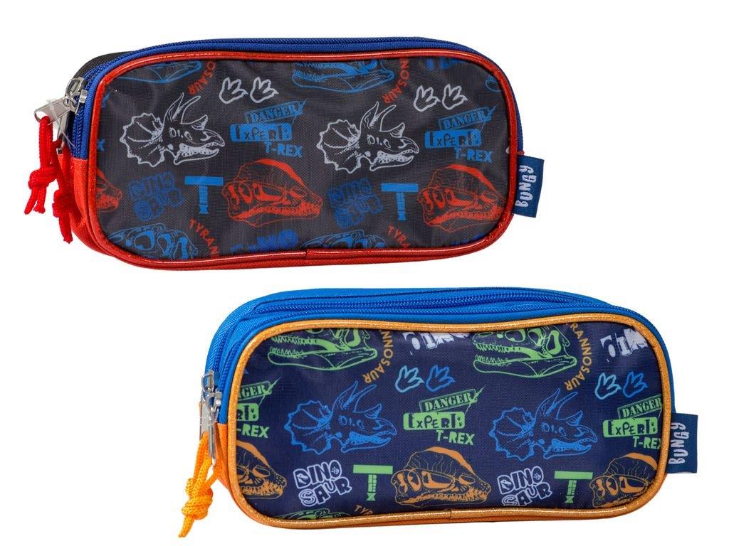 Cartuchera dinosaurio azul rojo 225x11x7 057-220166 270190