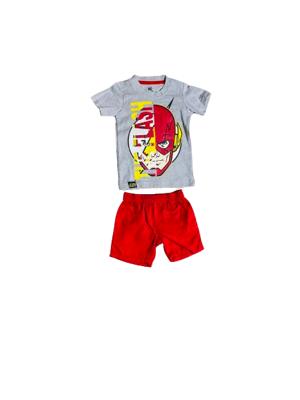 Set conjunto dos piezas para bebe niño Flash short y camisa 12m a 3T C9-FL-1021N 299280 Gris