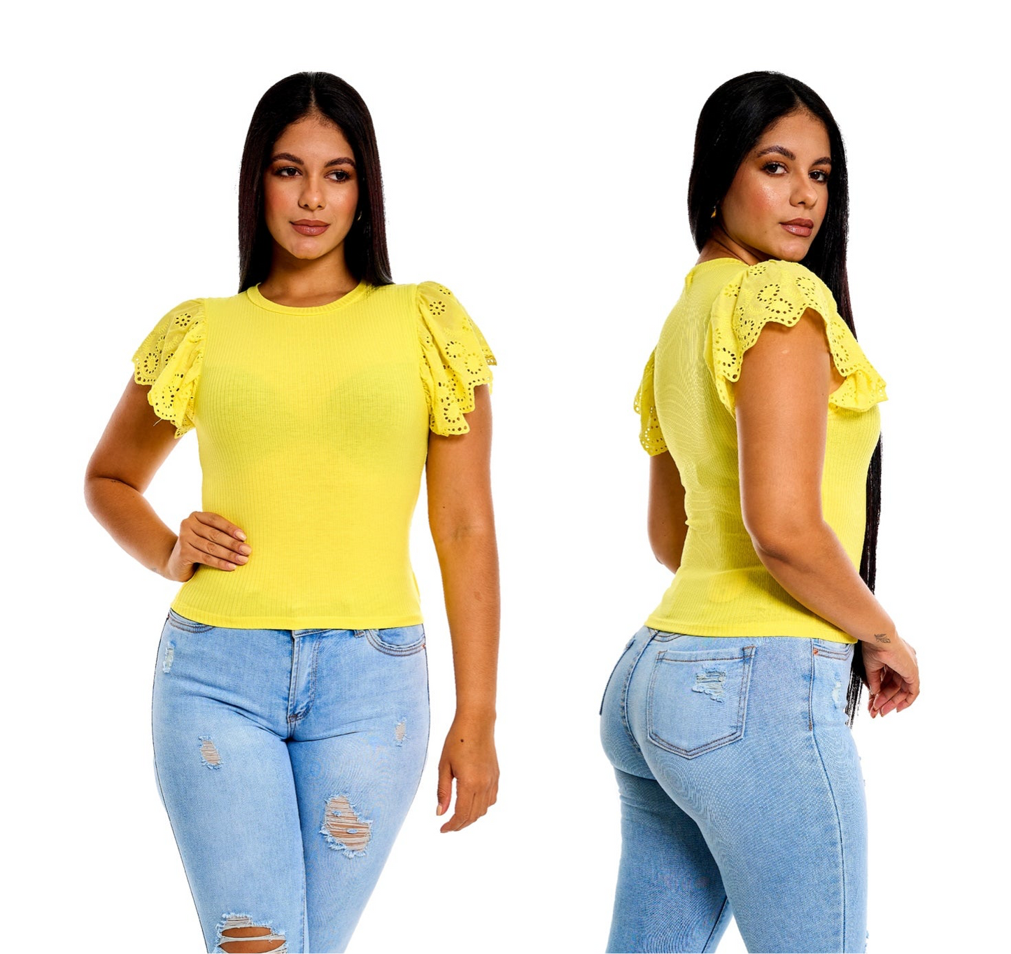 Camisa Blusa Dama negra amarilla fucisa naranja cafe azul CTD1170-5 315265