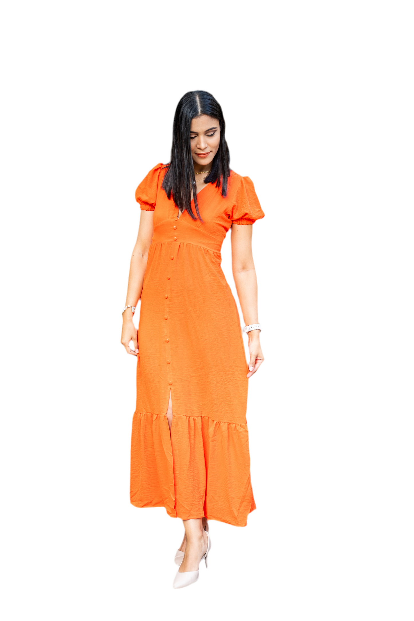 Vestido para Dama casual anaranjado CVD11153-20 590425