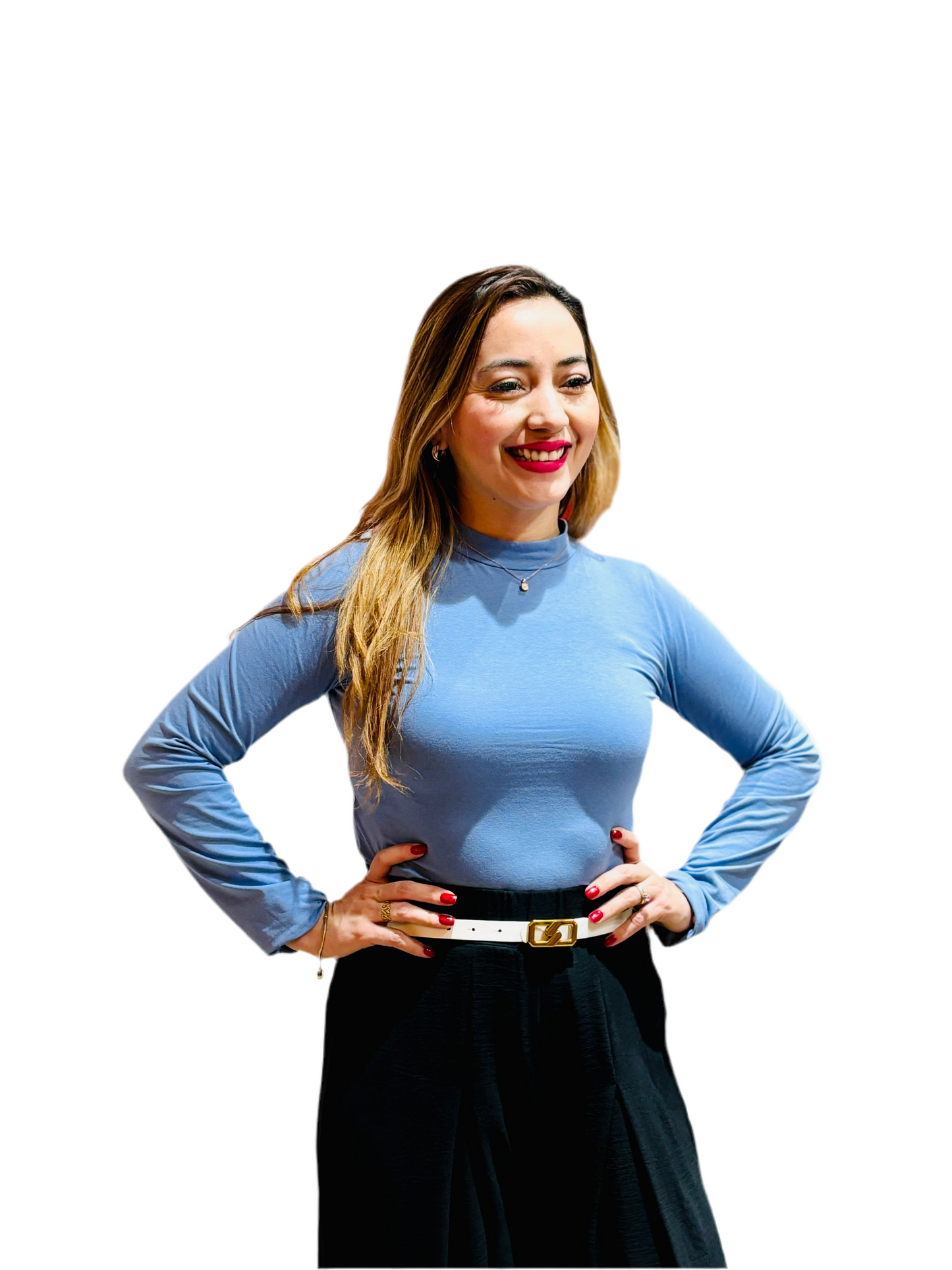 Camisa dama blusa manga larga azul celeste CTD1154-40 315235