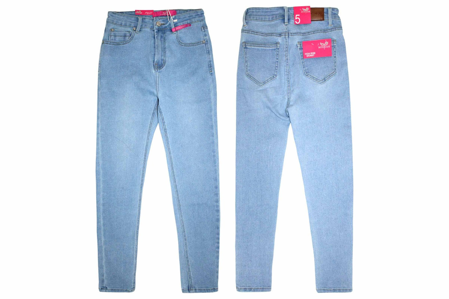 Jeans Pantalon tiro alto azul claro tallas 3 al 15 Intrigue IN2-1864 590430