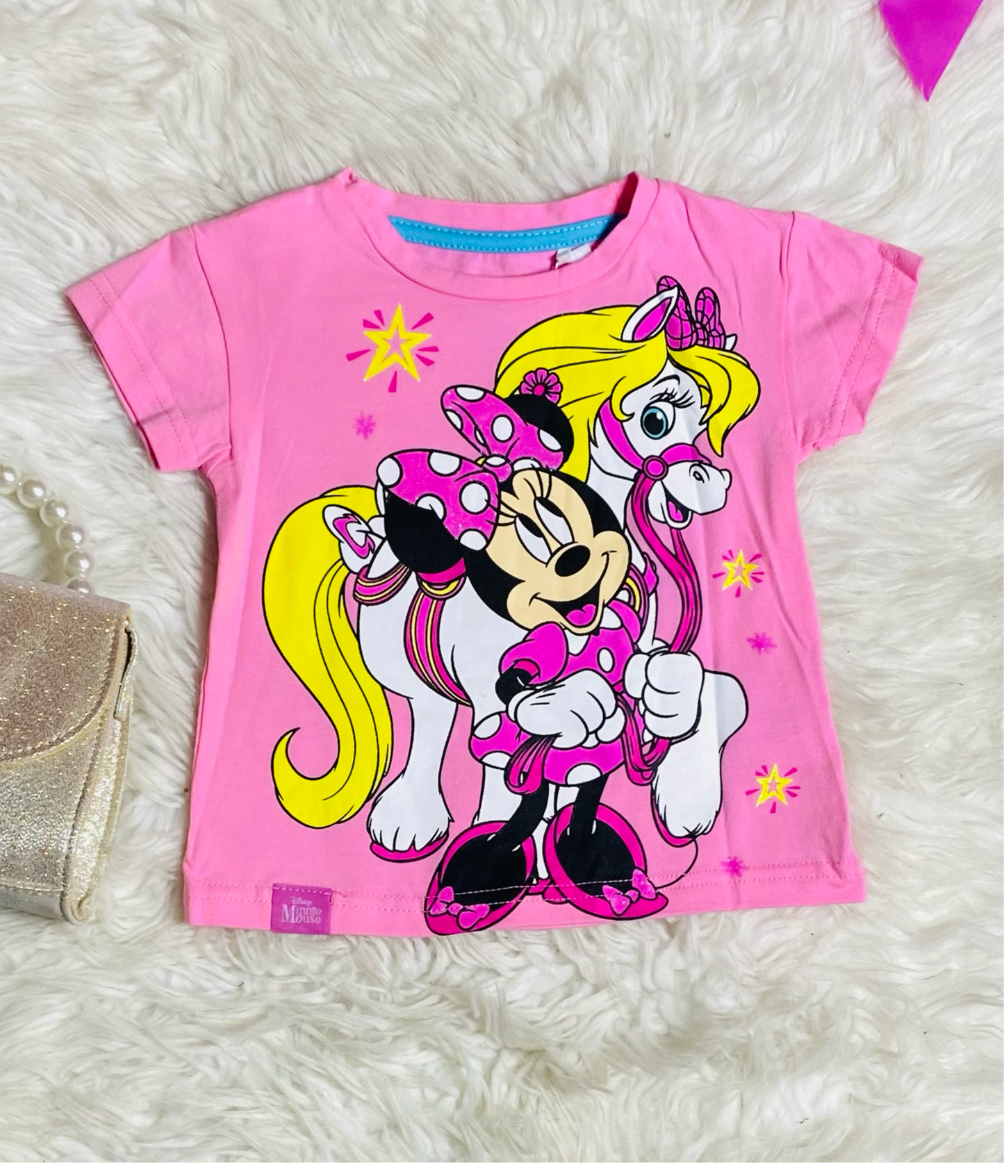 Camisa Minnie disney bebe niña 12m a 3T D1-MI-1282B 299225 rosada