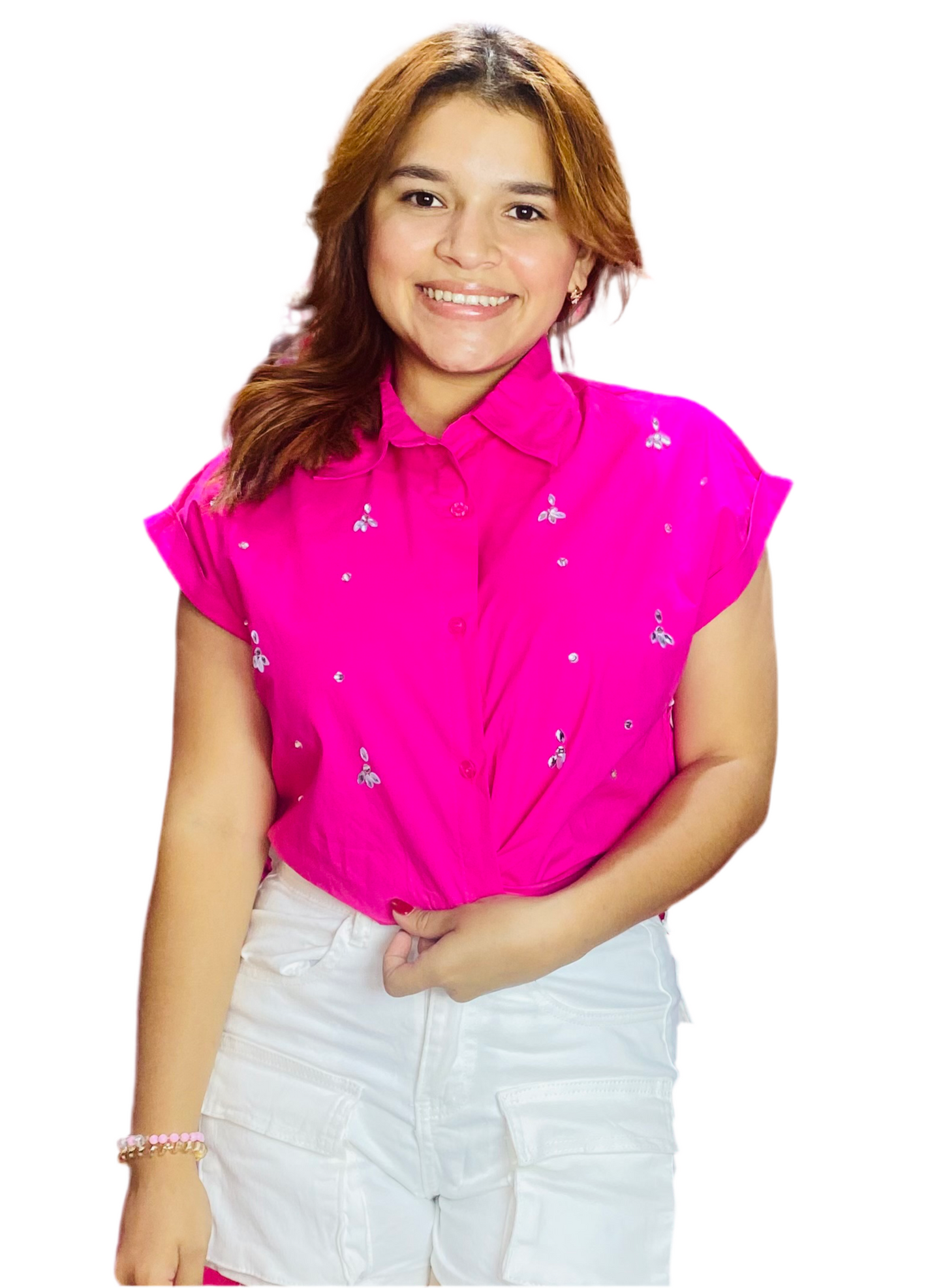Camisa Blusa Dama top elástico Rosado CTD1198-19 490360