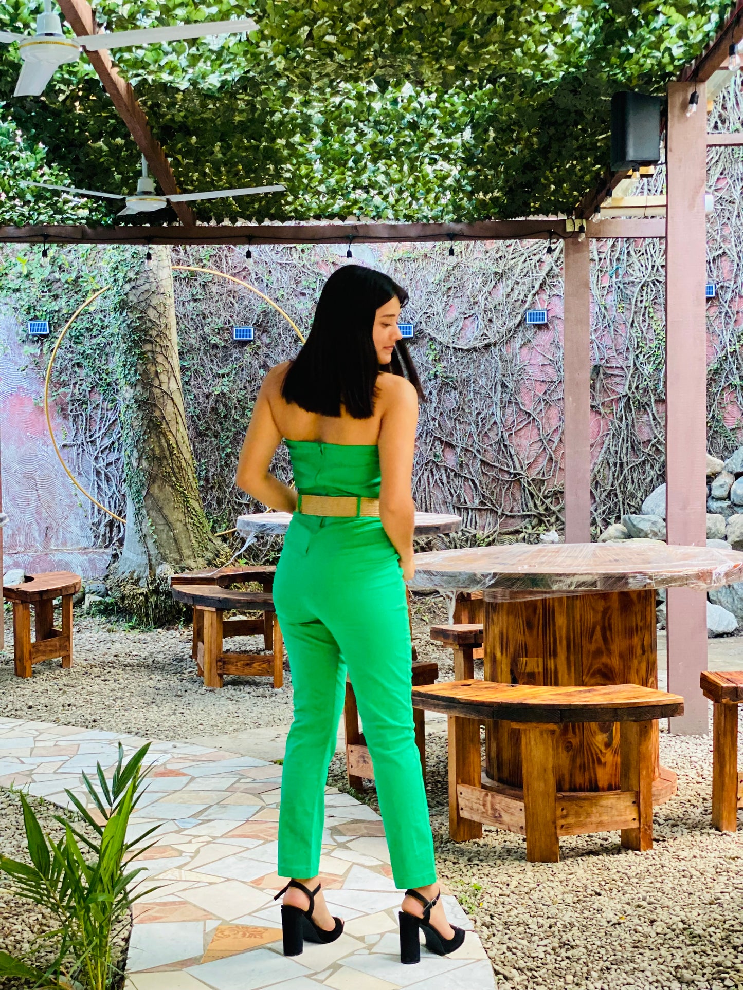 Jumper para mujer dama con faja verde CJD1210-22 890/690