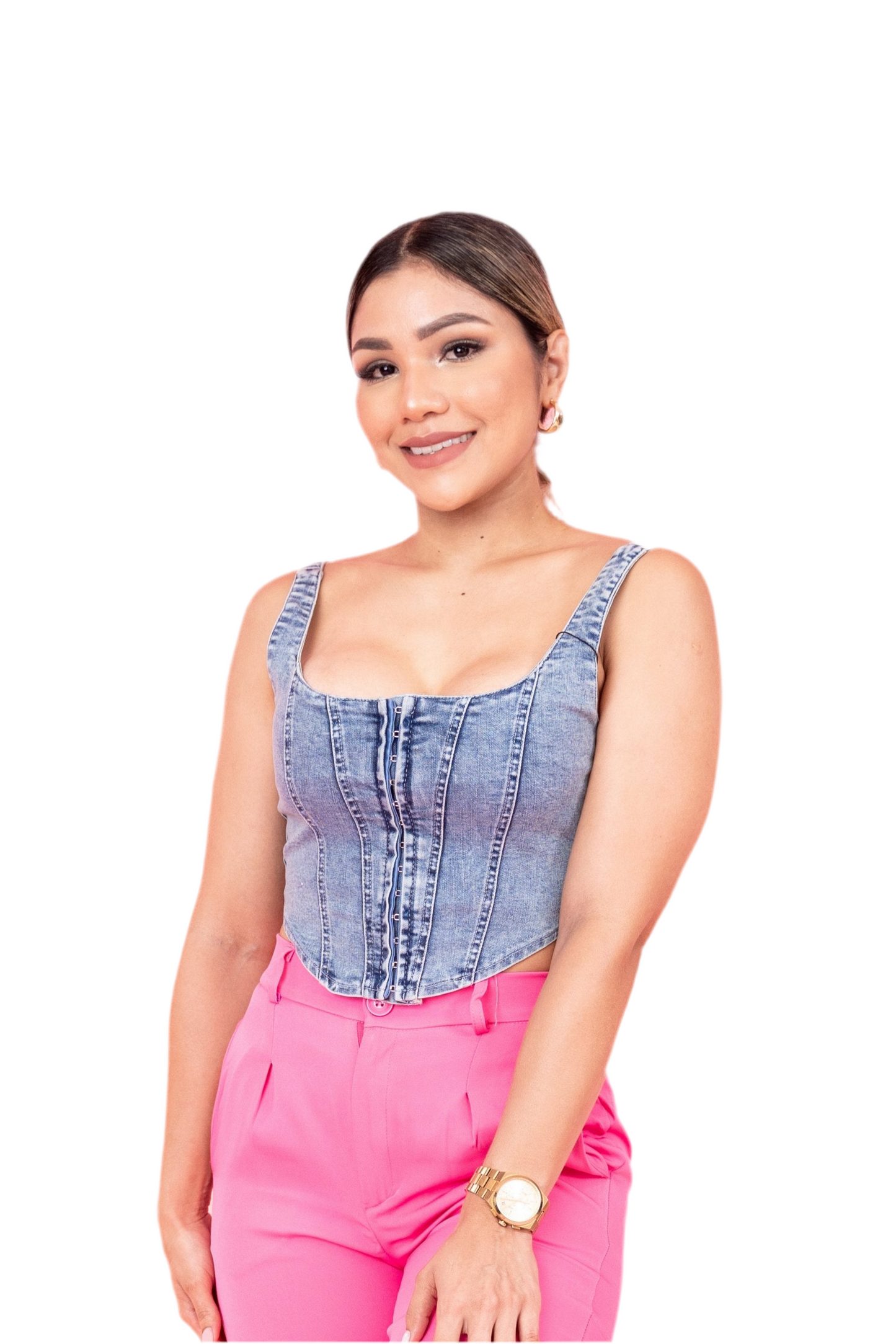 Camisa Blusa Dama azul jeans claro CVD1151-22 590355