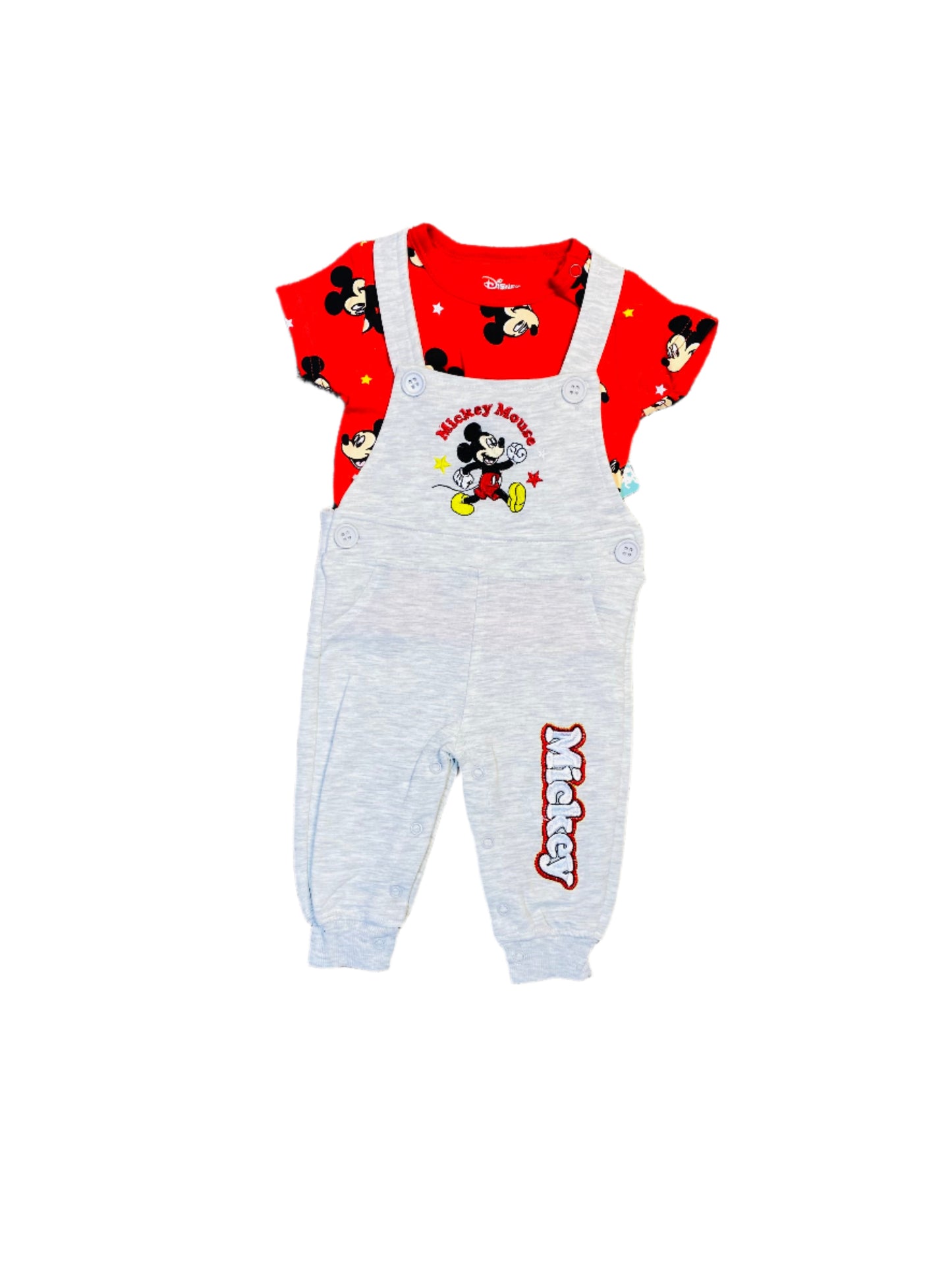 Set dos piezas camisa y overall mickey disney 6 a 24 meses D9-MK-1112B 590345