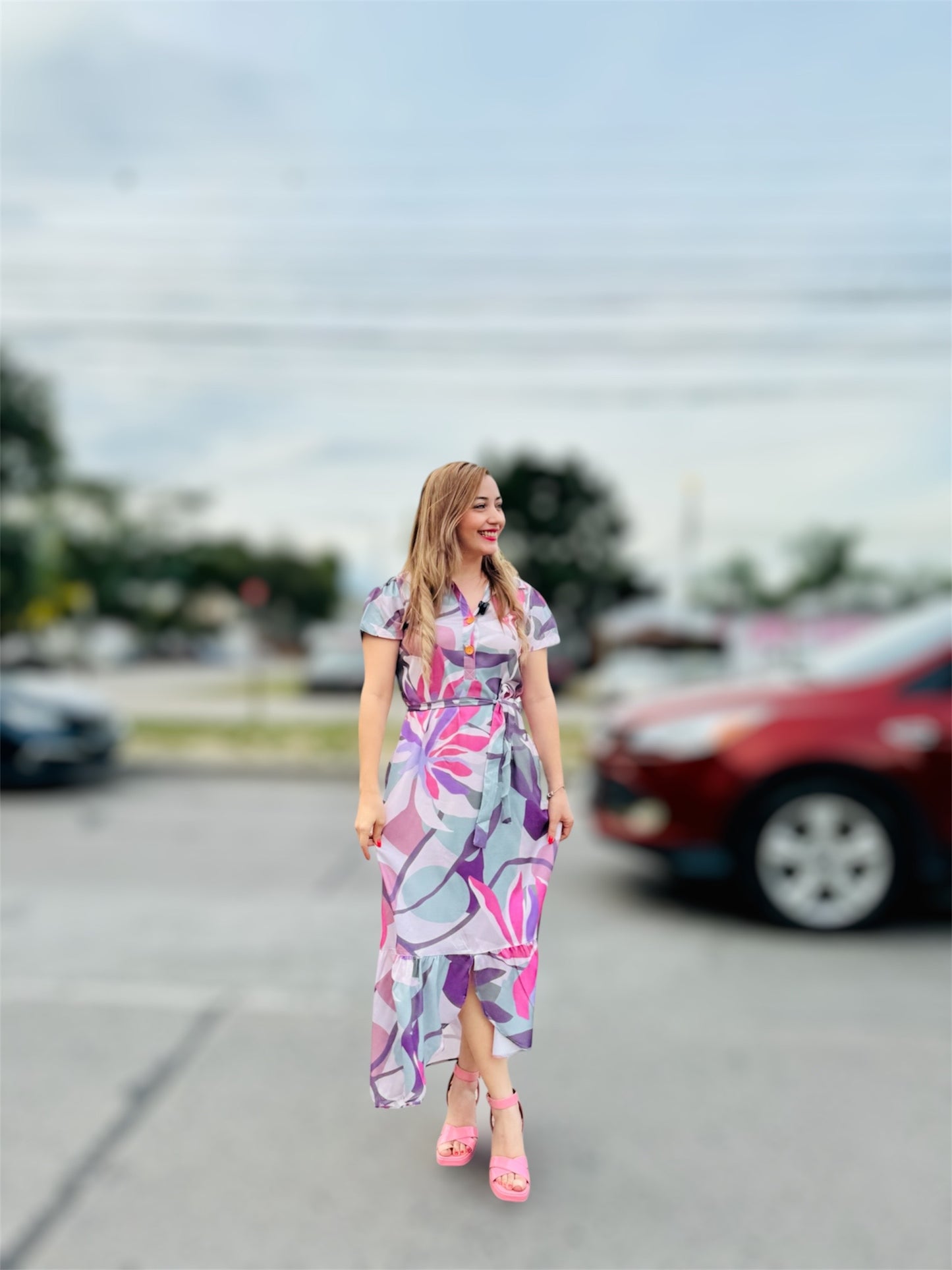 Vestido para dama Intrigue rosado-morado IN12-2286 890520