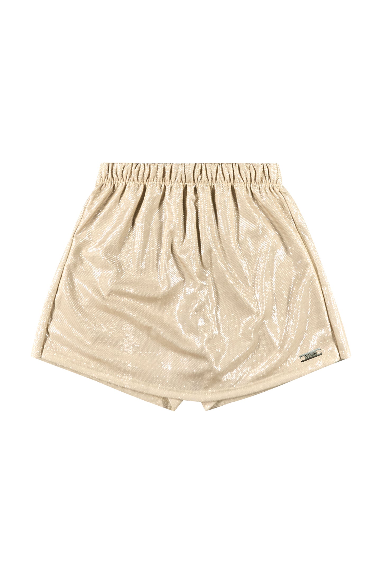 falda short niña gloss 31861 590390 beige brillante