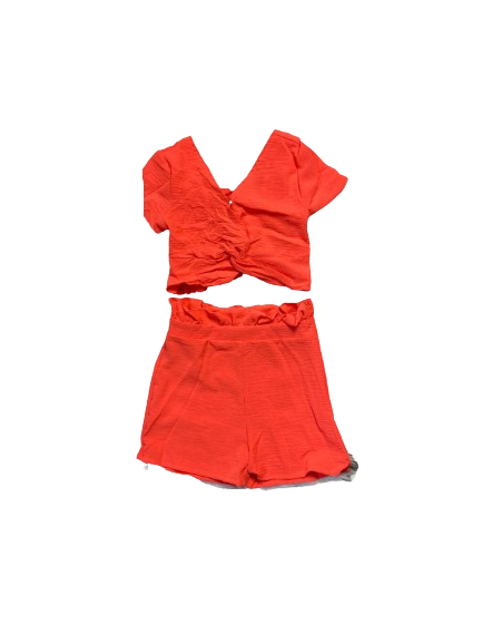 Conjunto set de dos piezas para niña Short y Camisa CSG1117-13 390325 naranja