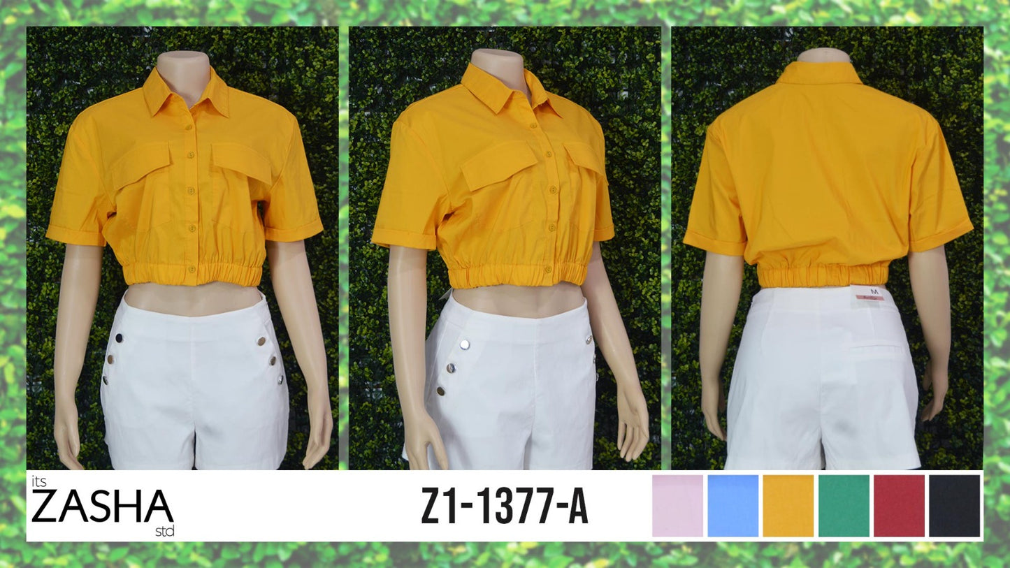 Camisa blusa dama coello bolsas Azul Z1-1377-A 390275