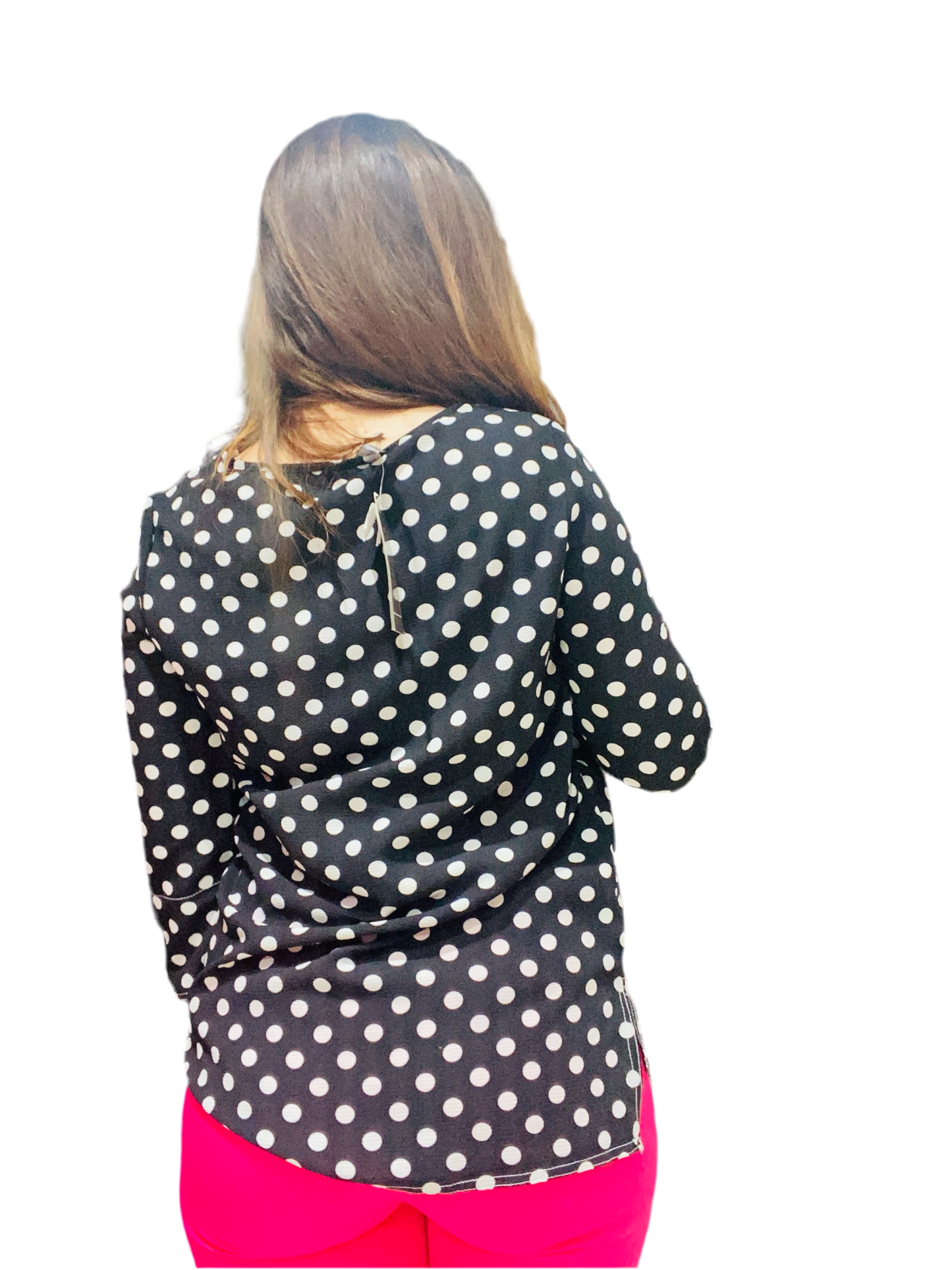 Camisa blusa dama manga larga puntos By desing