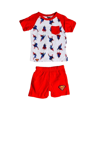 Set 2 piezas super man camisa y short bebe niño C9-SM-935B 490225
