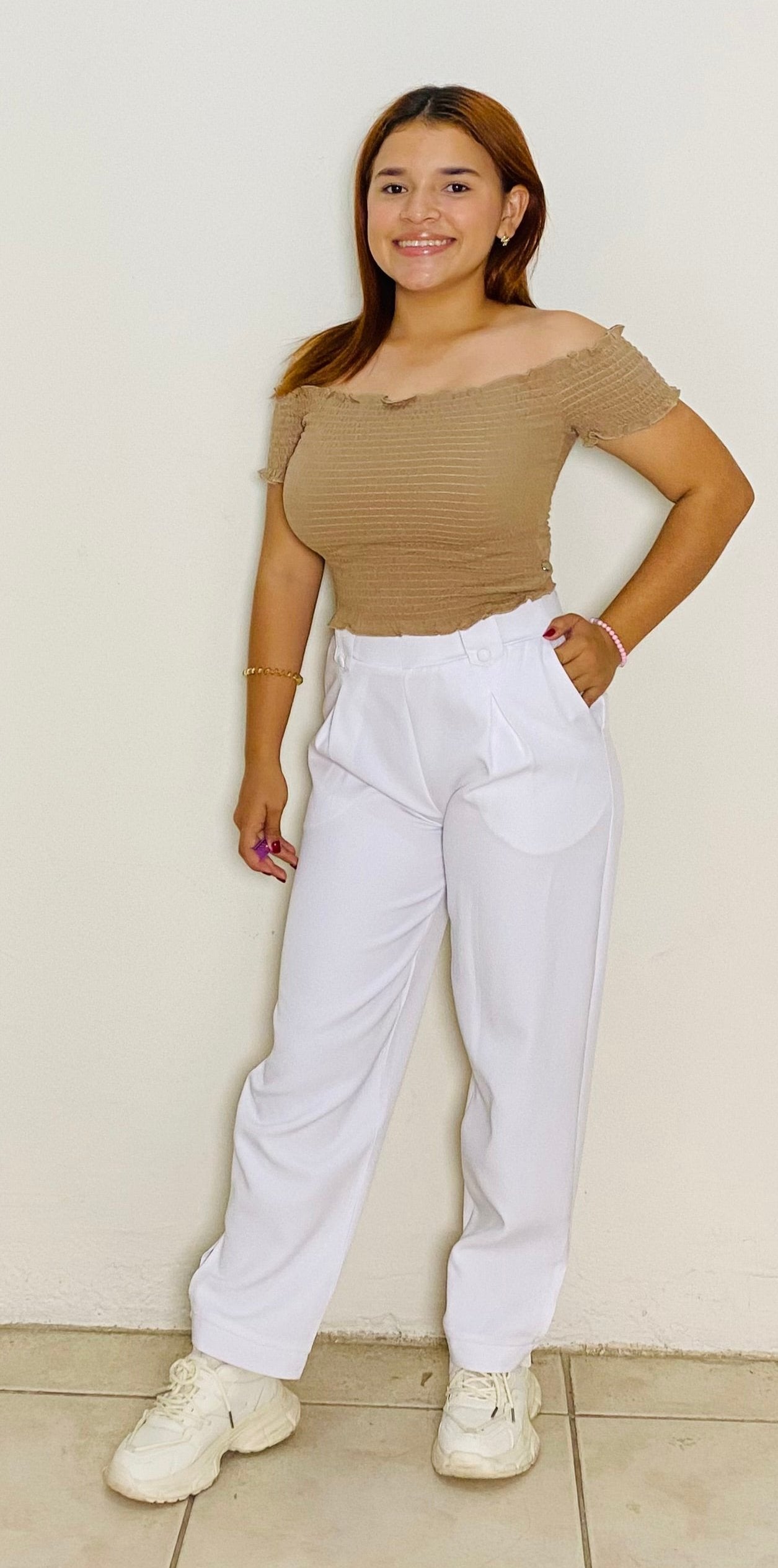 Camisa para dama mujer CTD1149-23 beige 450350