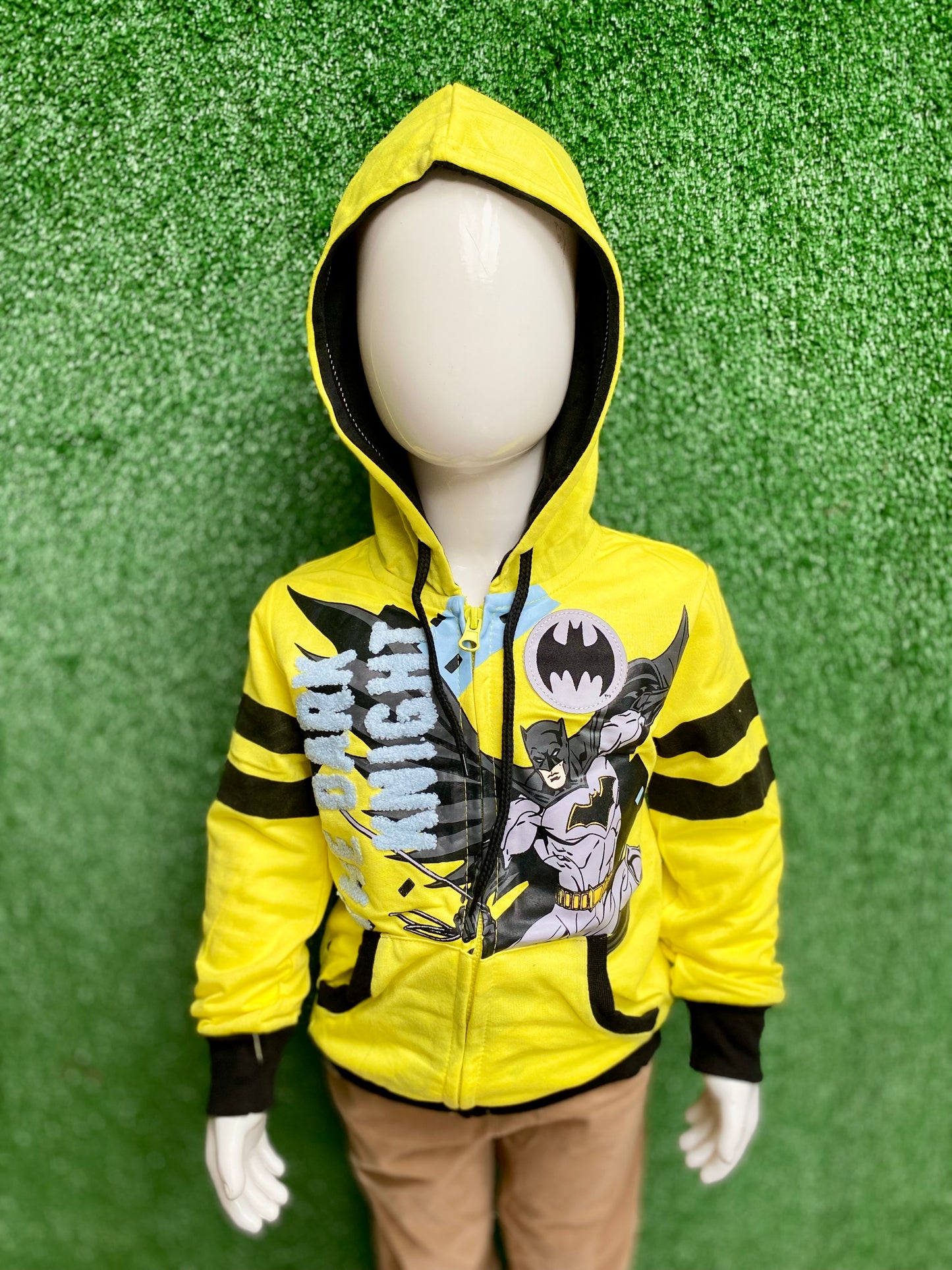 Sueter hoodie sudadera Batman niño 2 a 8 años C1-BA-109N 450345 amarillo