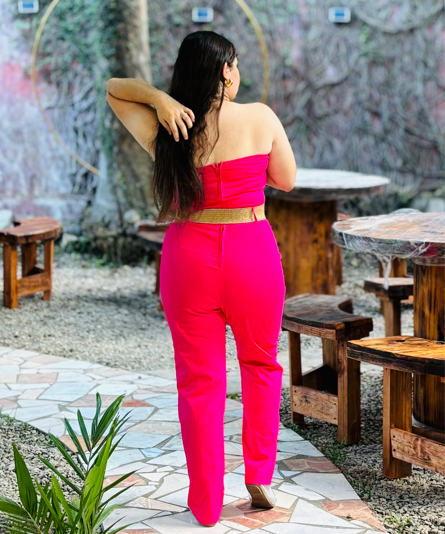 Jumper para mujer dama con faja Fucsia CJD1210-22 890/690