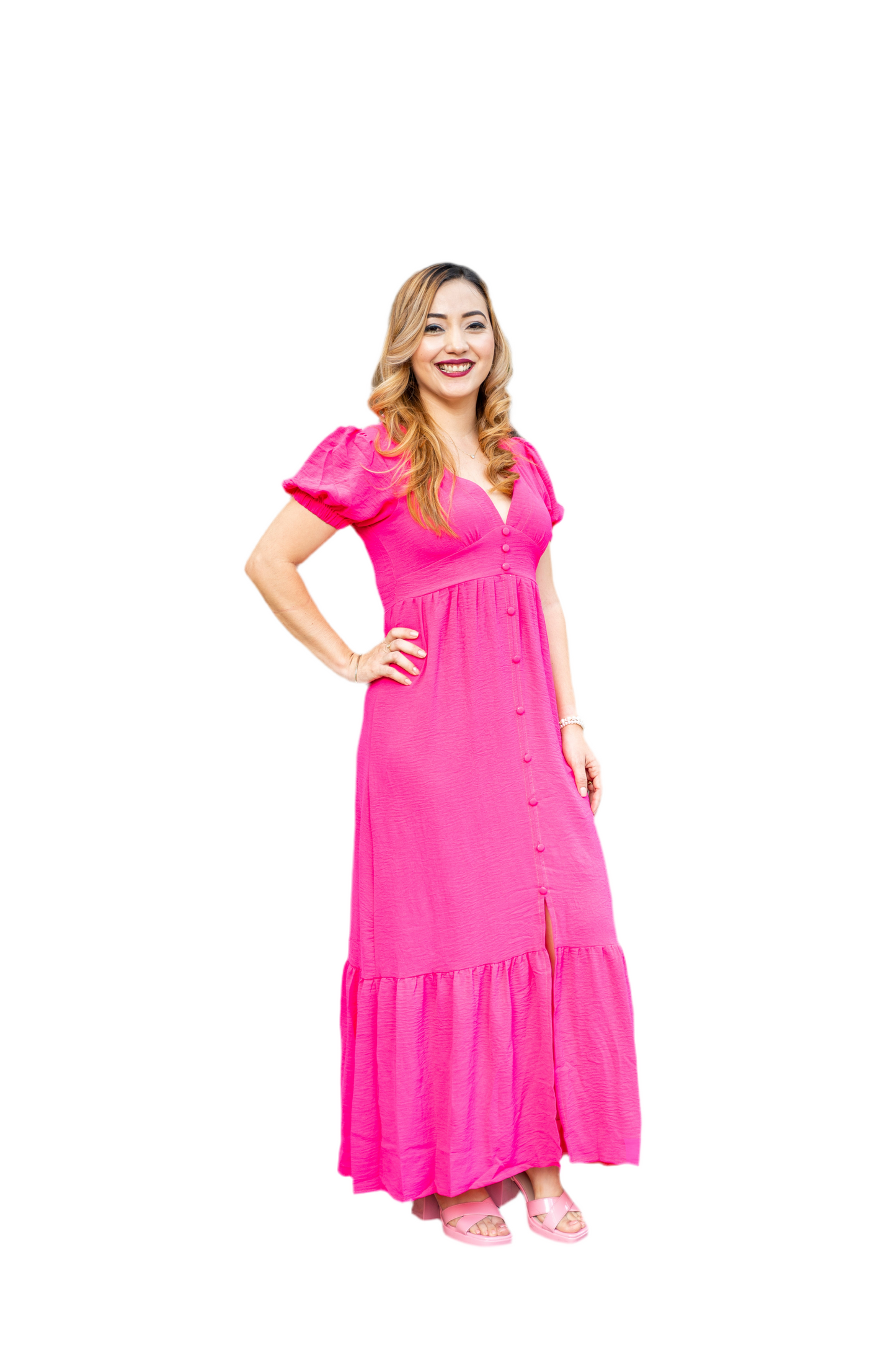 Vestido para Dama casual rosado fucsia CVD11153-20 590425