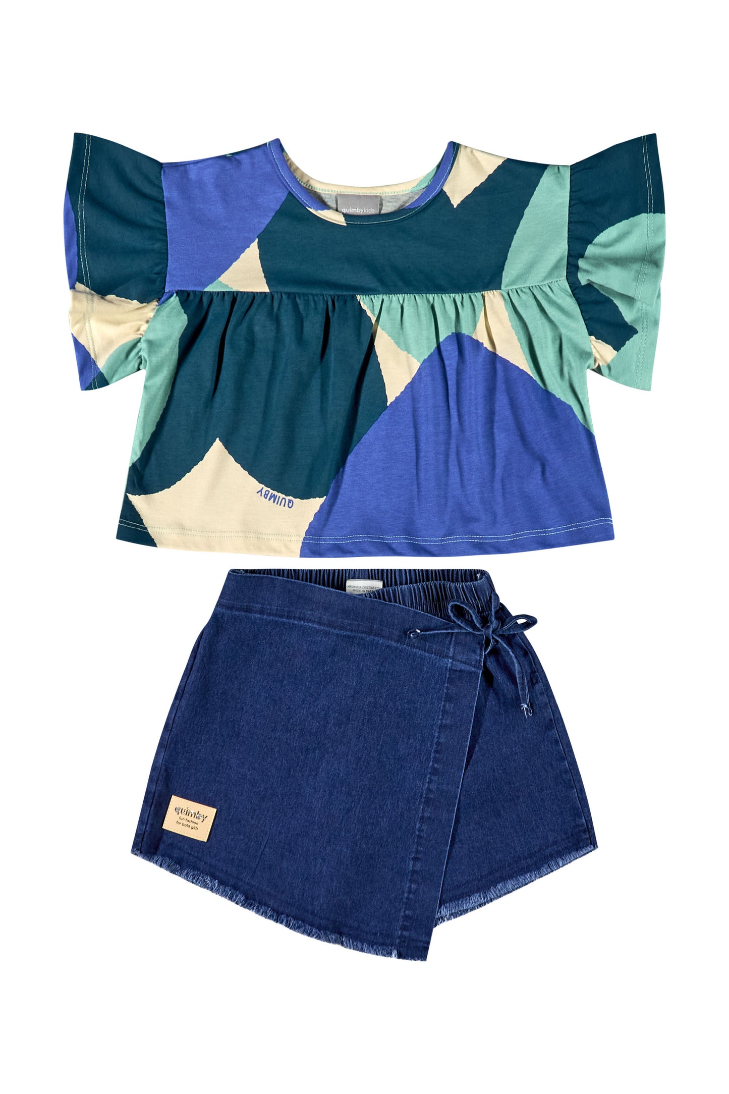 Set 2 piezas falda short camisa rosada 34167-AB2153 890590