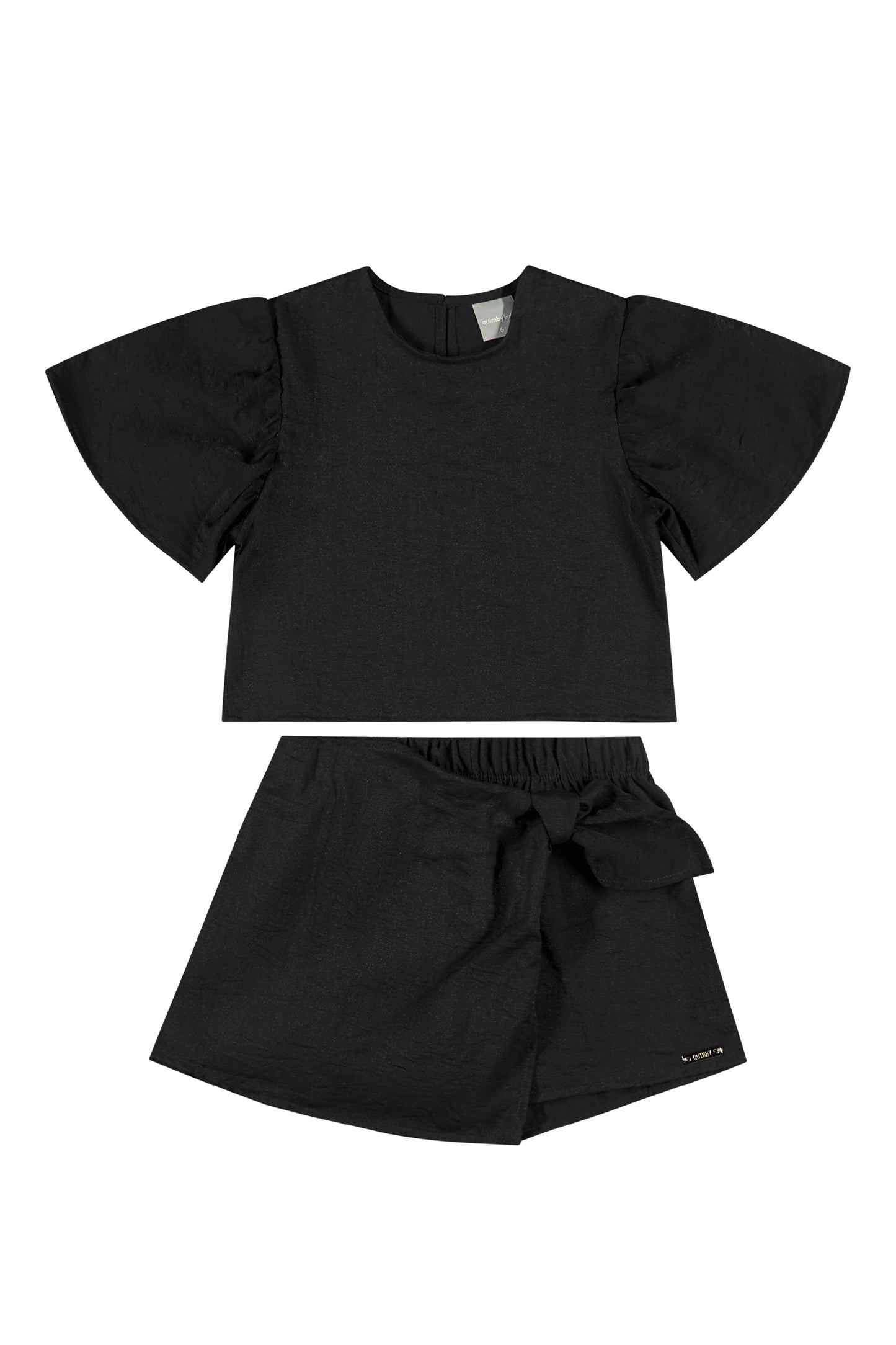 Set 2 piezas short y camisa negra Quimby 34172-008910 765565