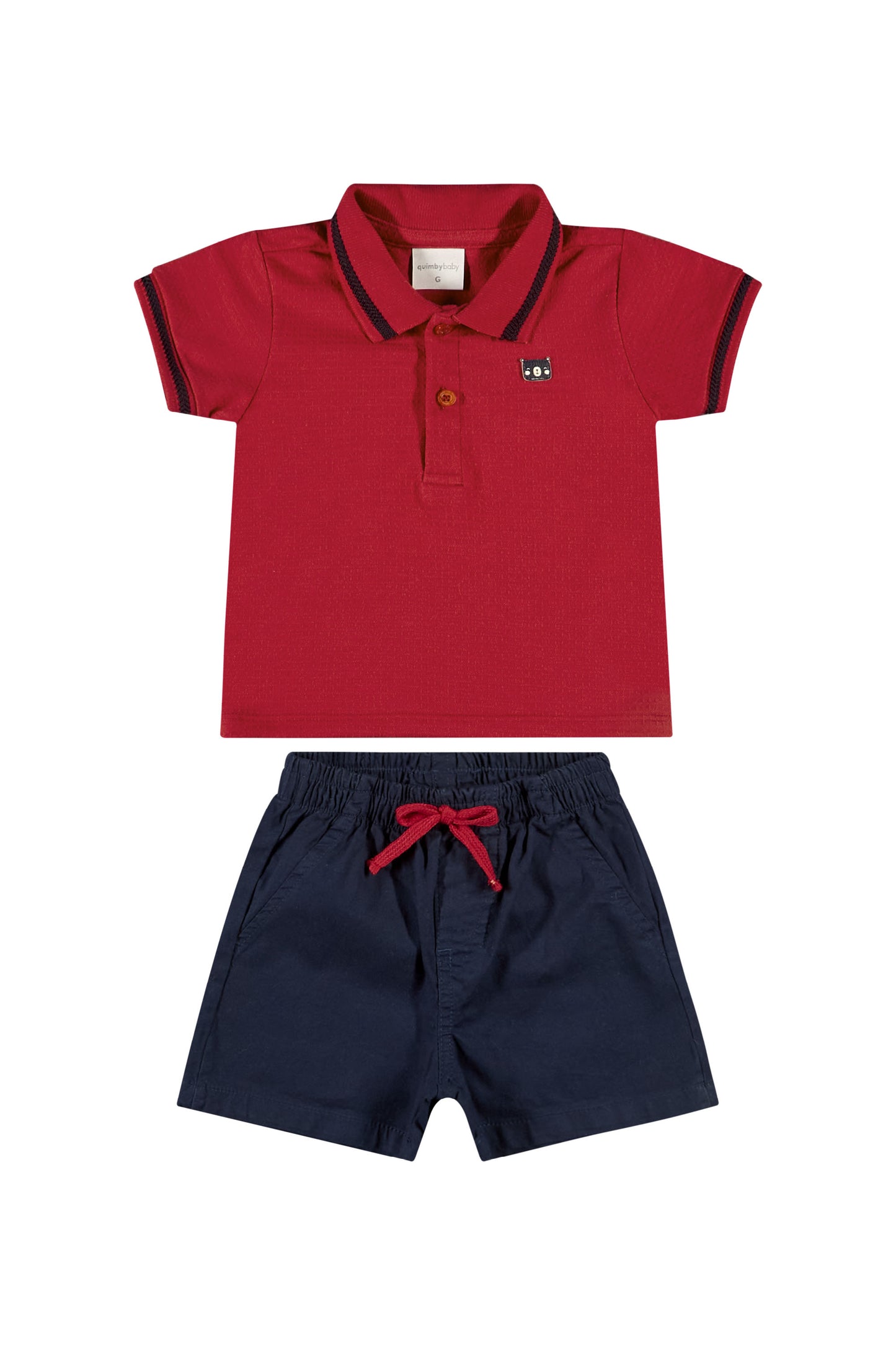 Set camisa roja short azul Quimby 34268-191763 890590