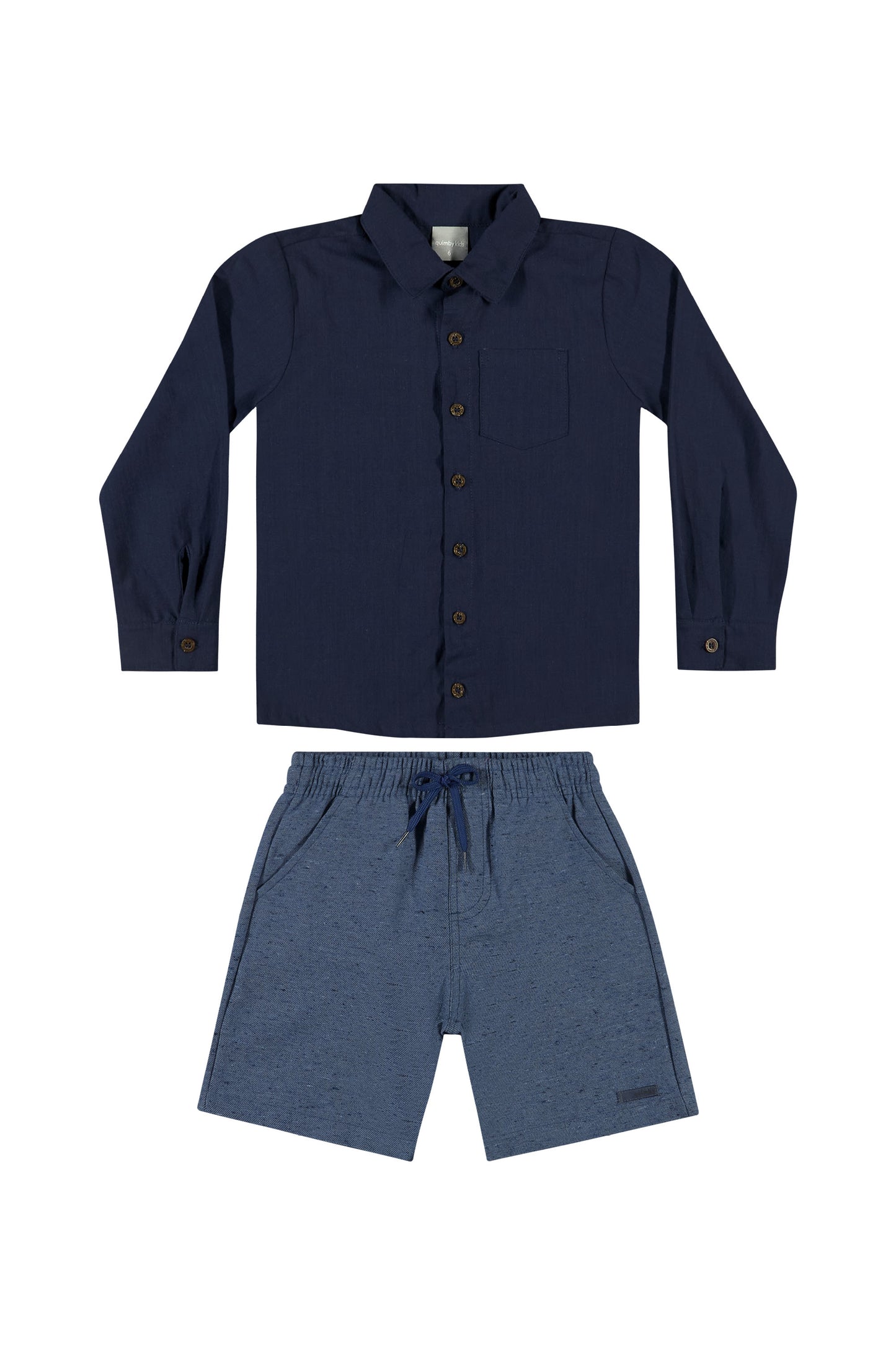 Set camisa azul short gris Quimby 34272-193921 1345945