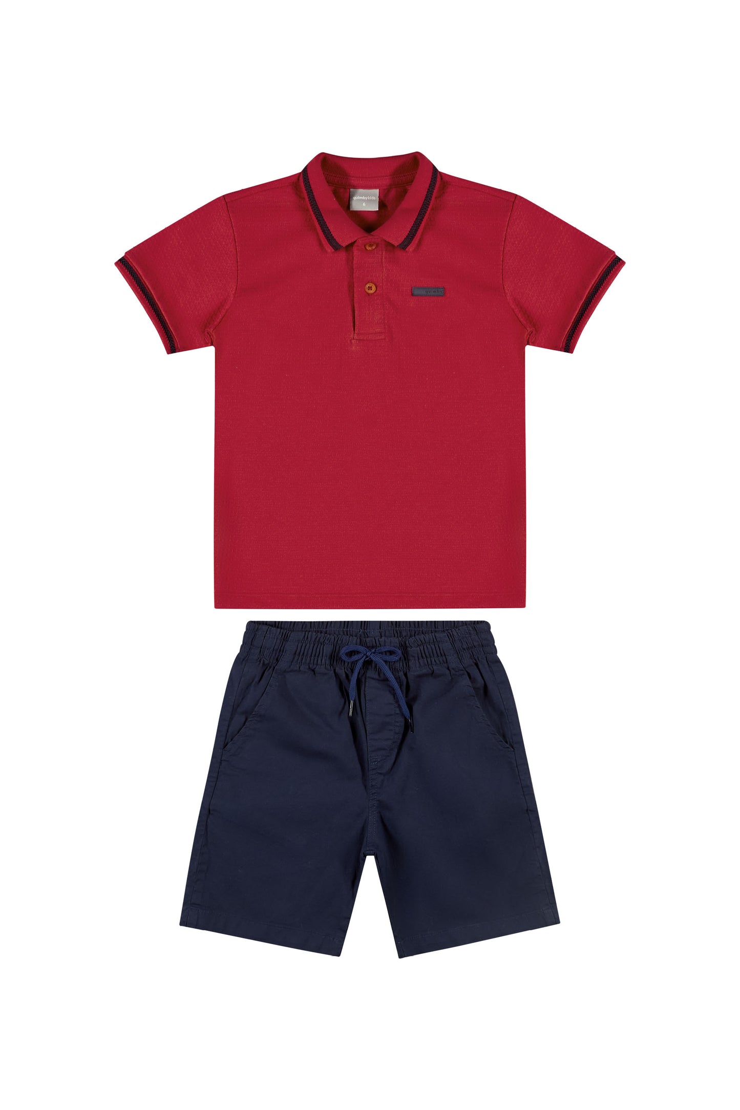 Set camisa polo roja short azul 34274-191763 1245945