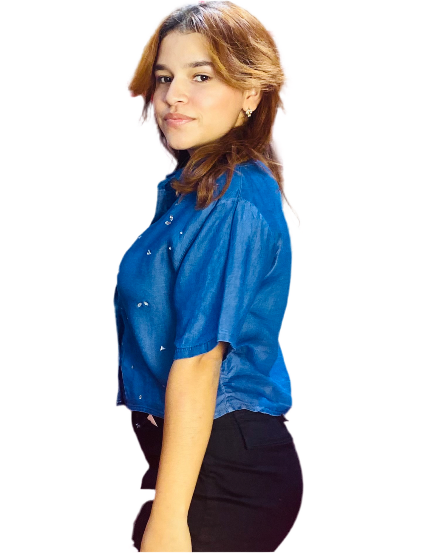 Camisa Jeans para dama Azul Oscuro CTD1188-5 590445