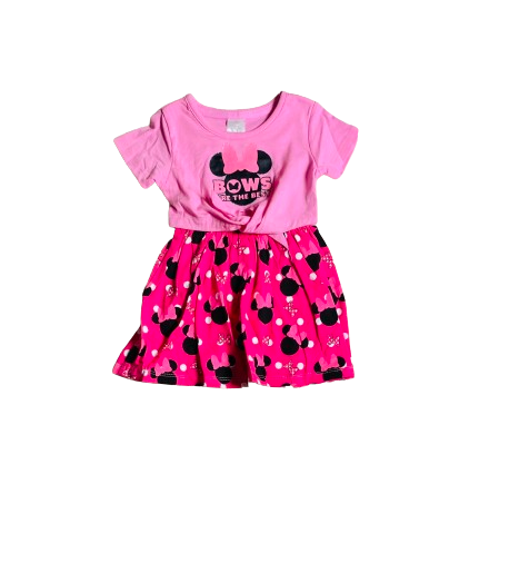 Vestido Minnie Disney Rosado Fucscia Azul Celeste con pantie 12m a 3T D10-MI-1287B 450315