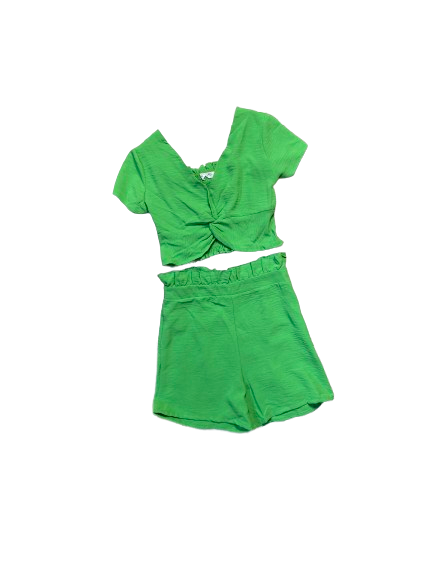 Conjunto set de dos piezas para niña Short y Camisa CSG1117-13 390325 verde