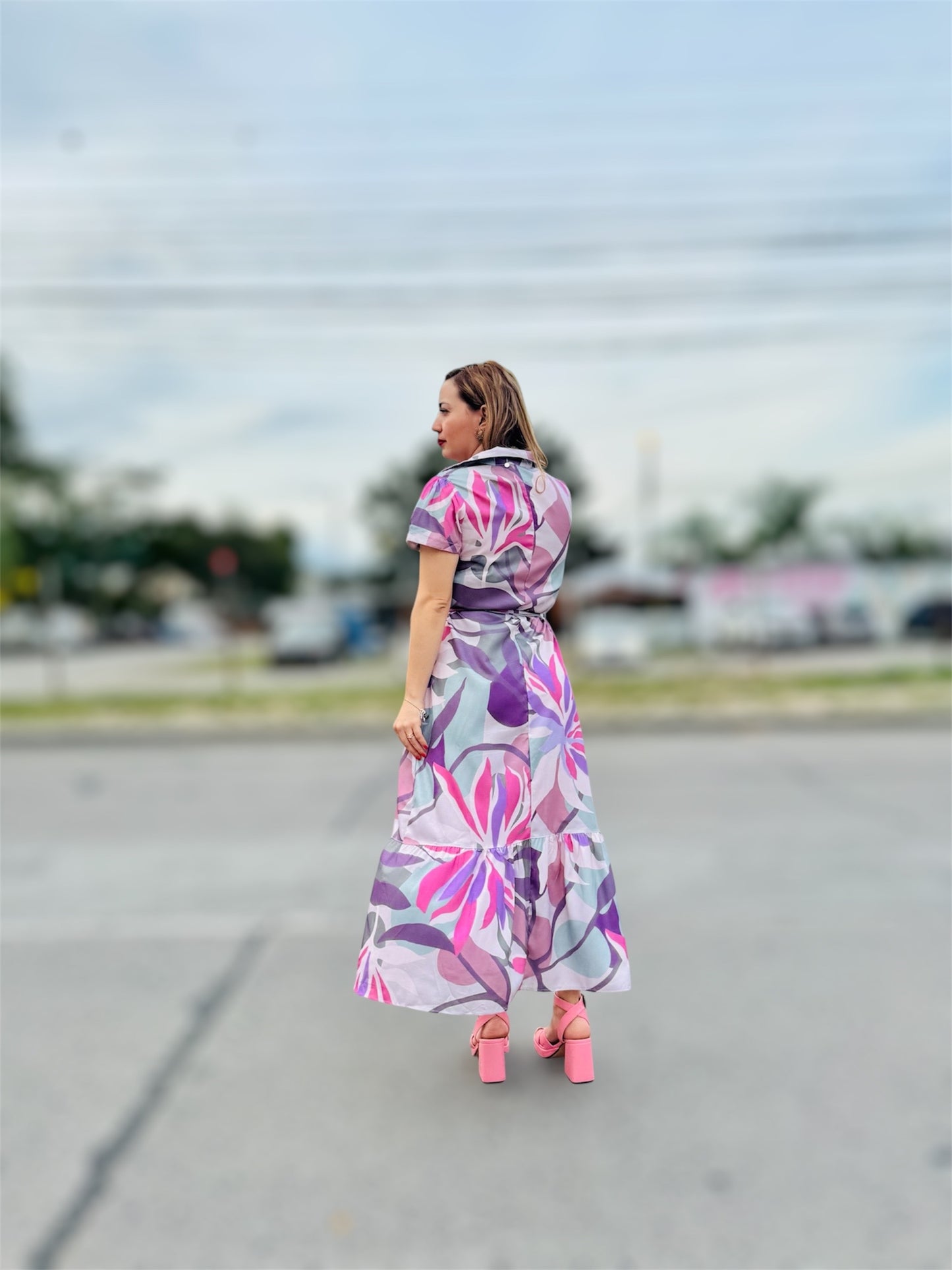Vestido para dama Intrigue rosado-morado IN12-2286 890520