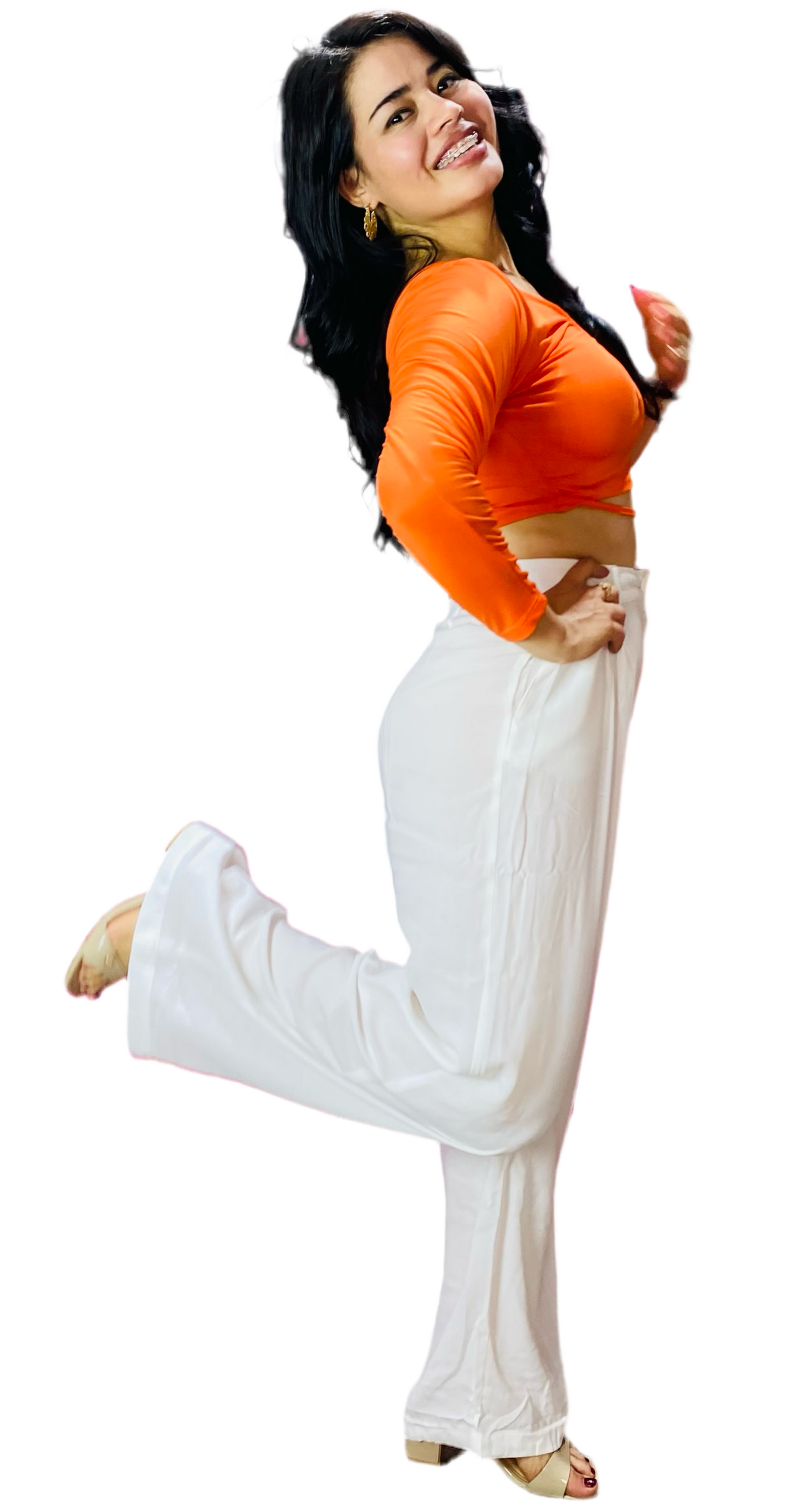 Pantalón tela formal dama Blanco tallas S M L XL Intrigue IN3-1730 590390