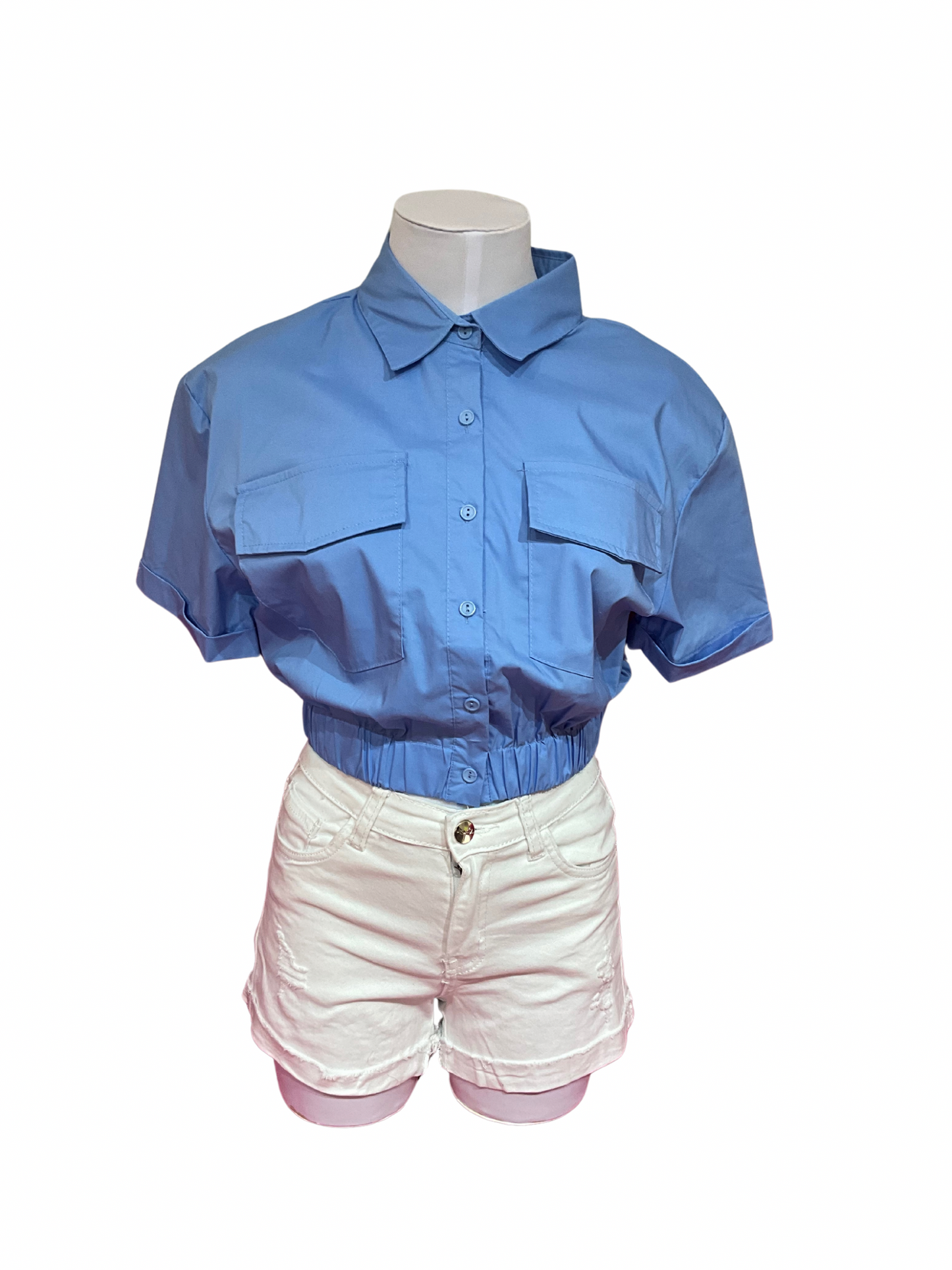 Camisa blusa dama coello bolsas Azul Z1-1377-A 290210