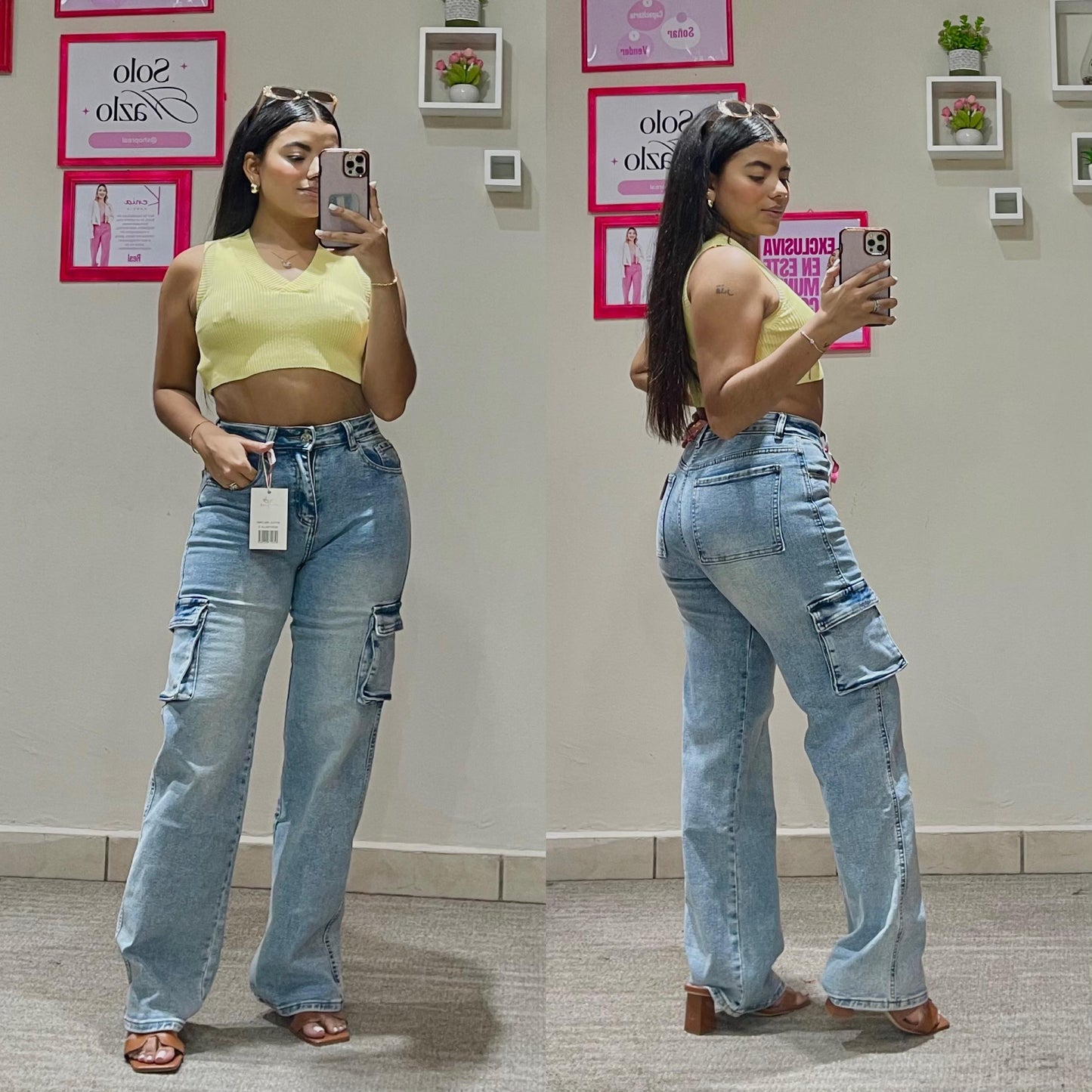 Pantalon Jeans claro cargo Mujer 3-15 Intrigue IN2-2466 590490