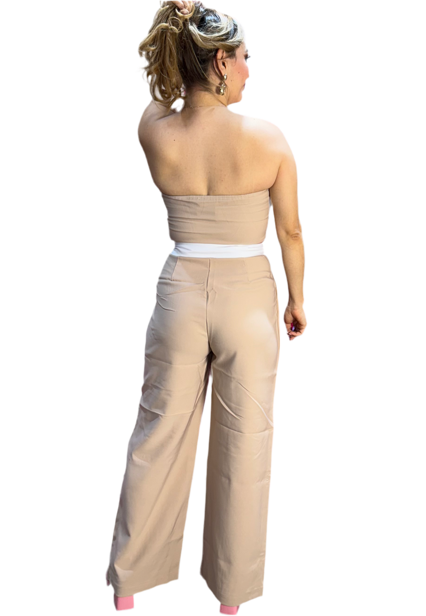 Set de dos piezas para dama mujer CSD1187-20 Beige 1090/575