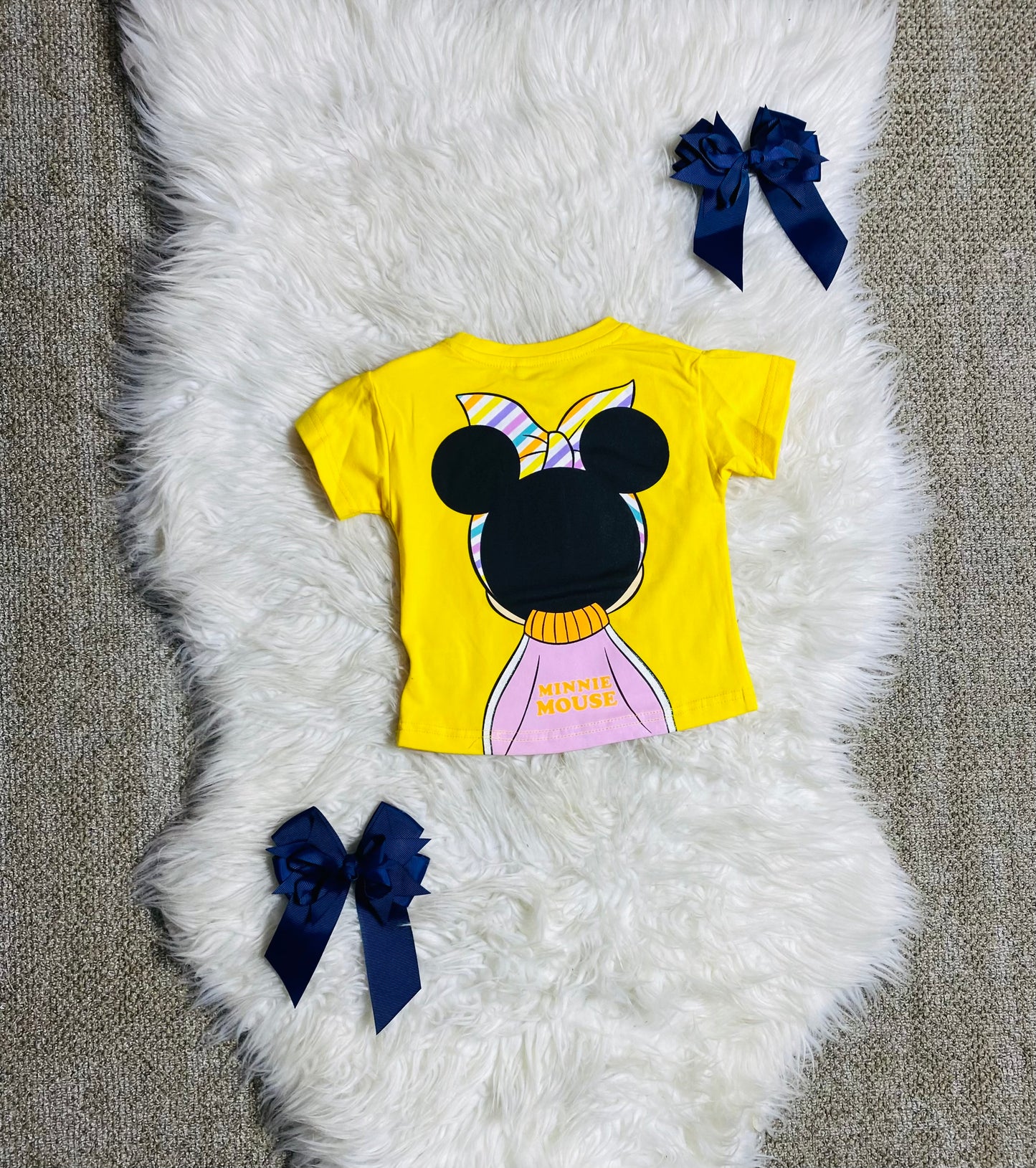 Camisa Minnie disney bebe niña 12m a 3T D1-MI-1291B 350225 amarilla