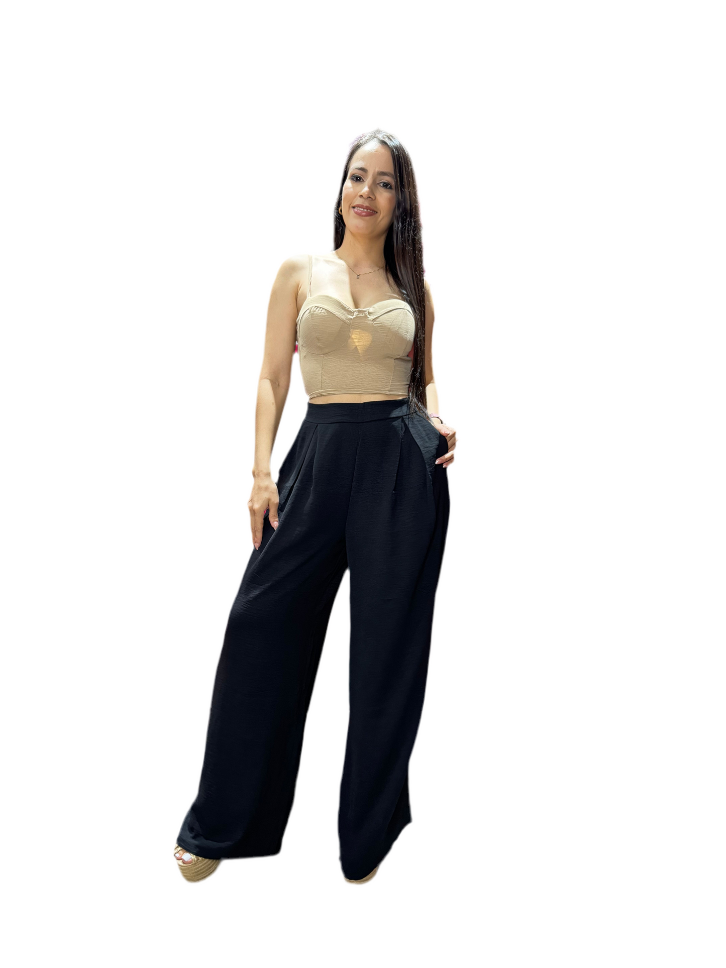 Pantalón tela formal dama PR3-1554 Negro 690/390