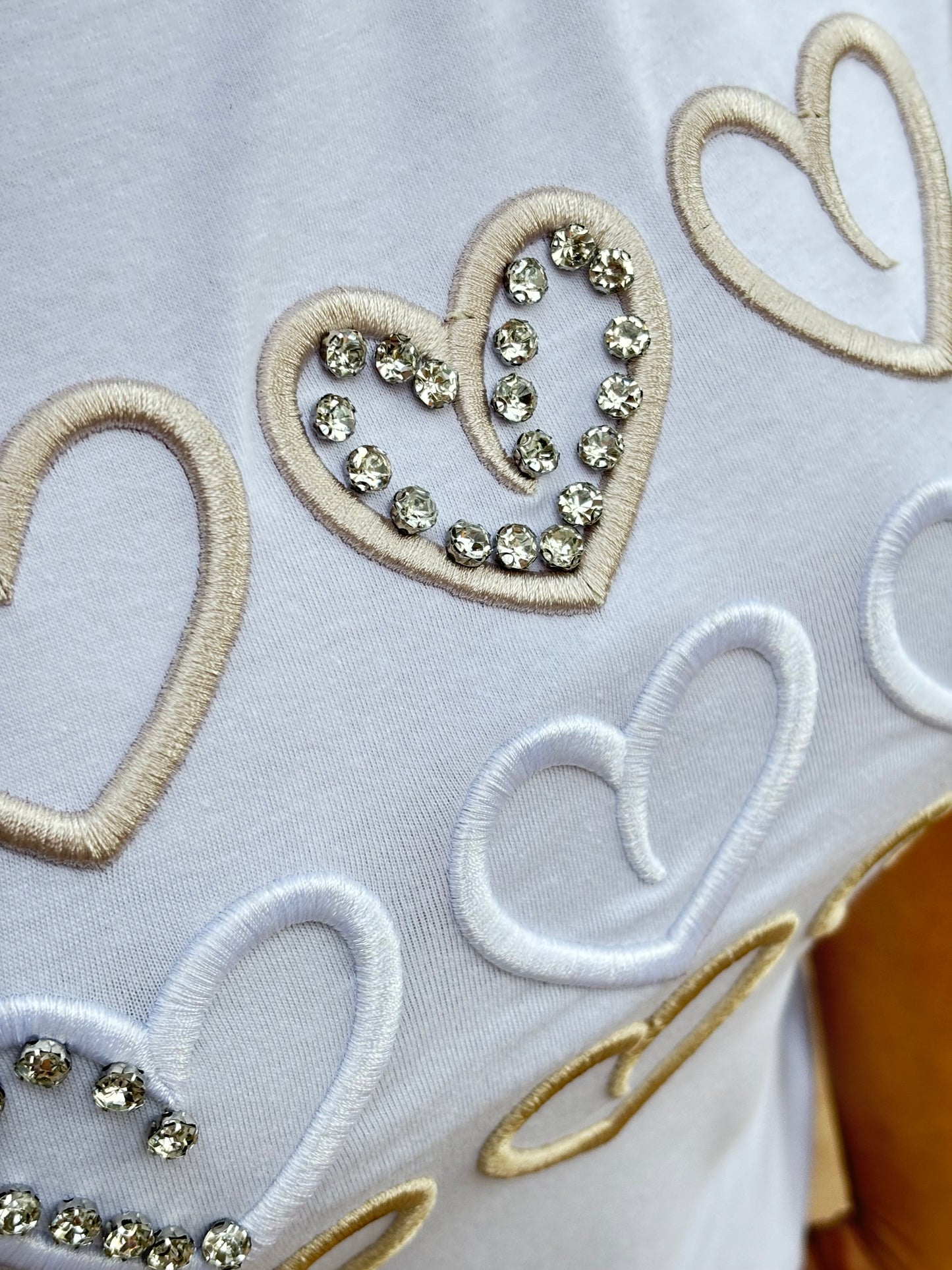 Camisa corazones bordados blanco S-XL Intrigue IN1-2213 325225