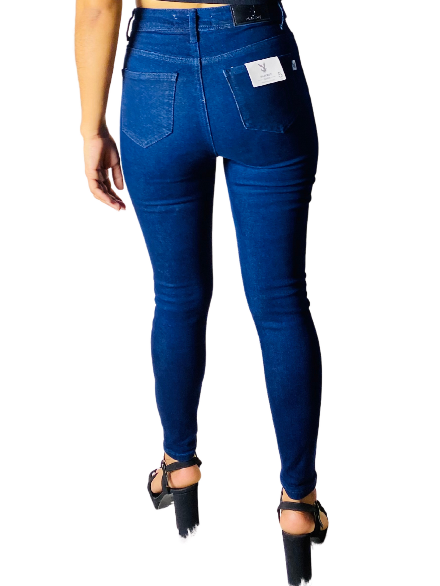 Jeans Pantalon tiro alto Azul Playboy PB11-1876 tallas 3-15 590430
