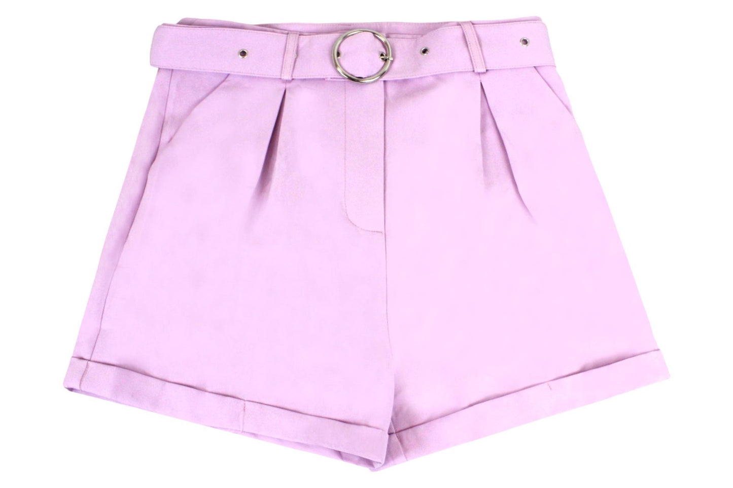 Short tiro alto con faja tela formal lila INT7-1740 7450122116821 445315