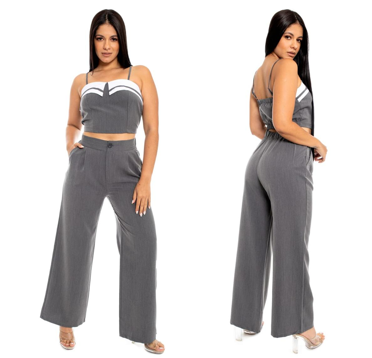 Set de dos piezas formal para dama mujer negro CSD1187-14 1290/575