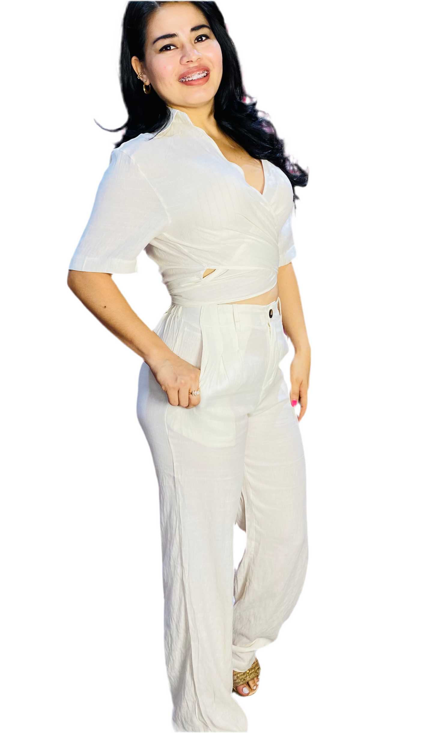 Set de dos piezas para dama mujer CSD1210-17 blanco 890/570
