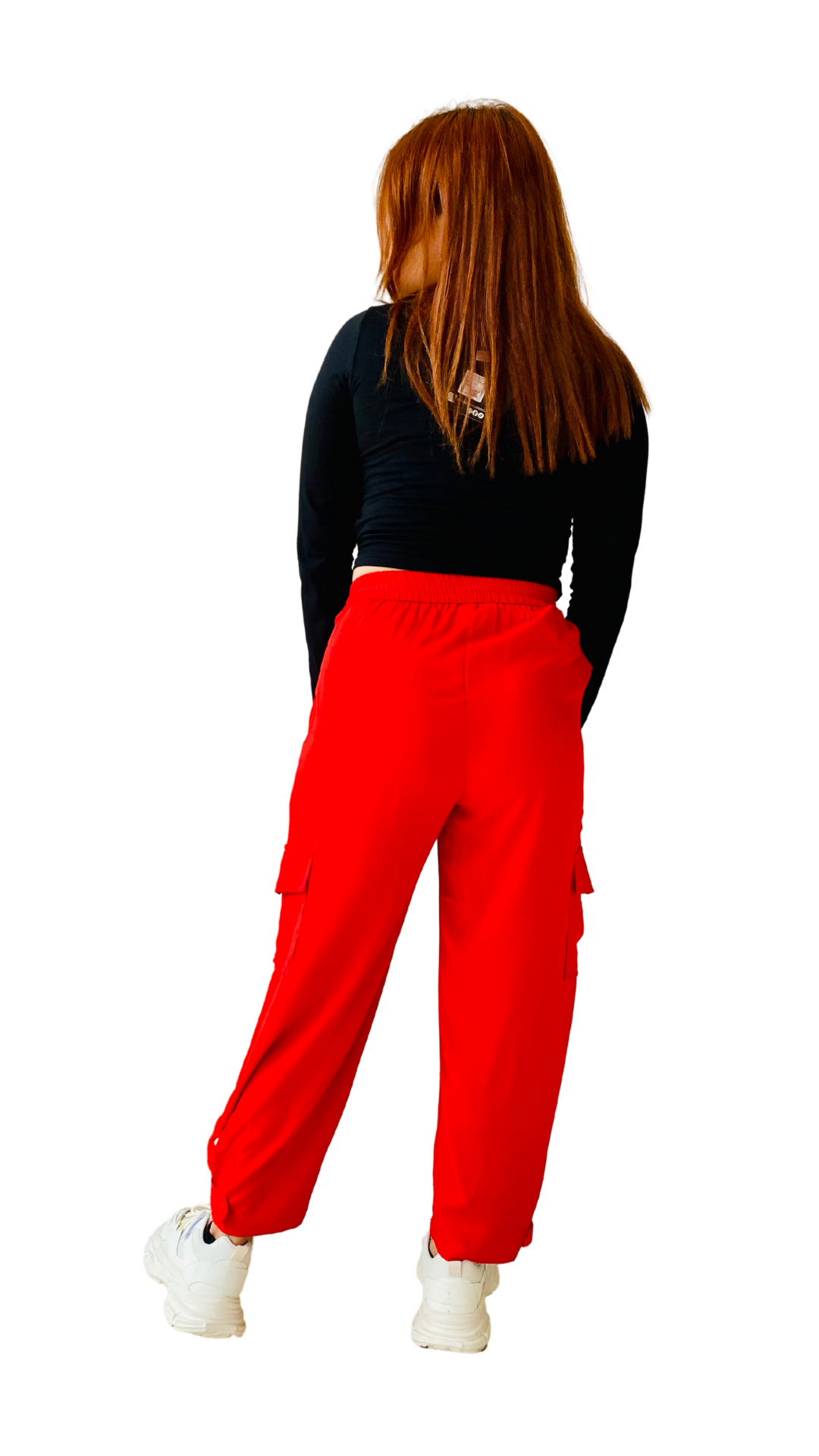 Pantalón tela cargo dama Rojo Tallas S M L XL PR3-965 590330
