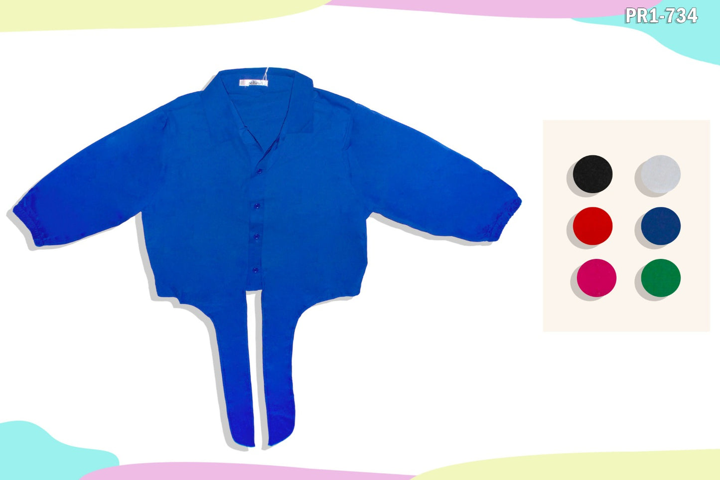 Camisa con mangas dama PR1-734 negra 350260