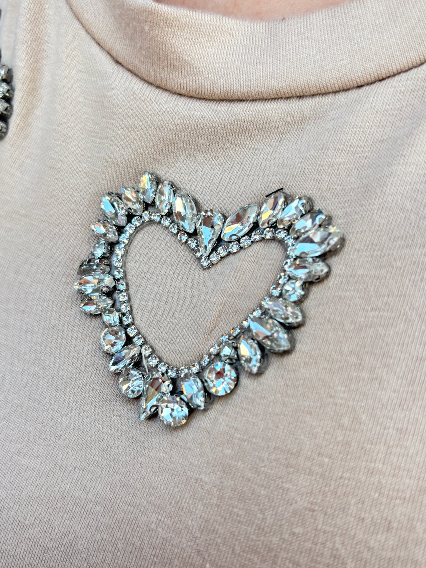 Camisa corazones brillantes cafe S-XL IN1-2219 325225