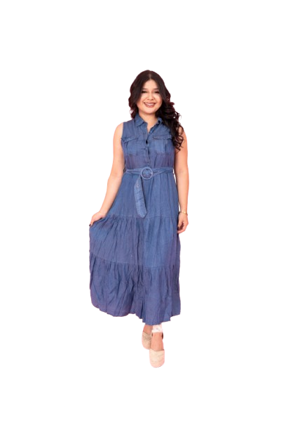 Vestido Jeans azul Oscuro CVD1183-6 790585
