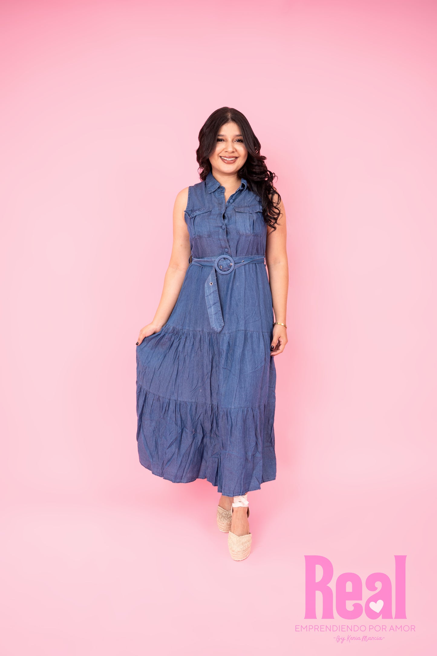 Vestido Jeans azul Oscuro CVD1183-6 790585