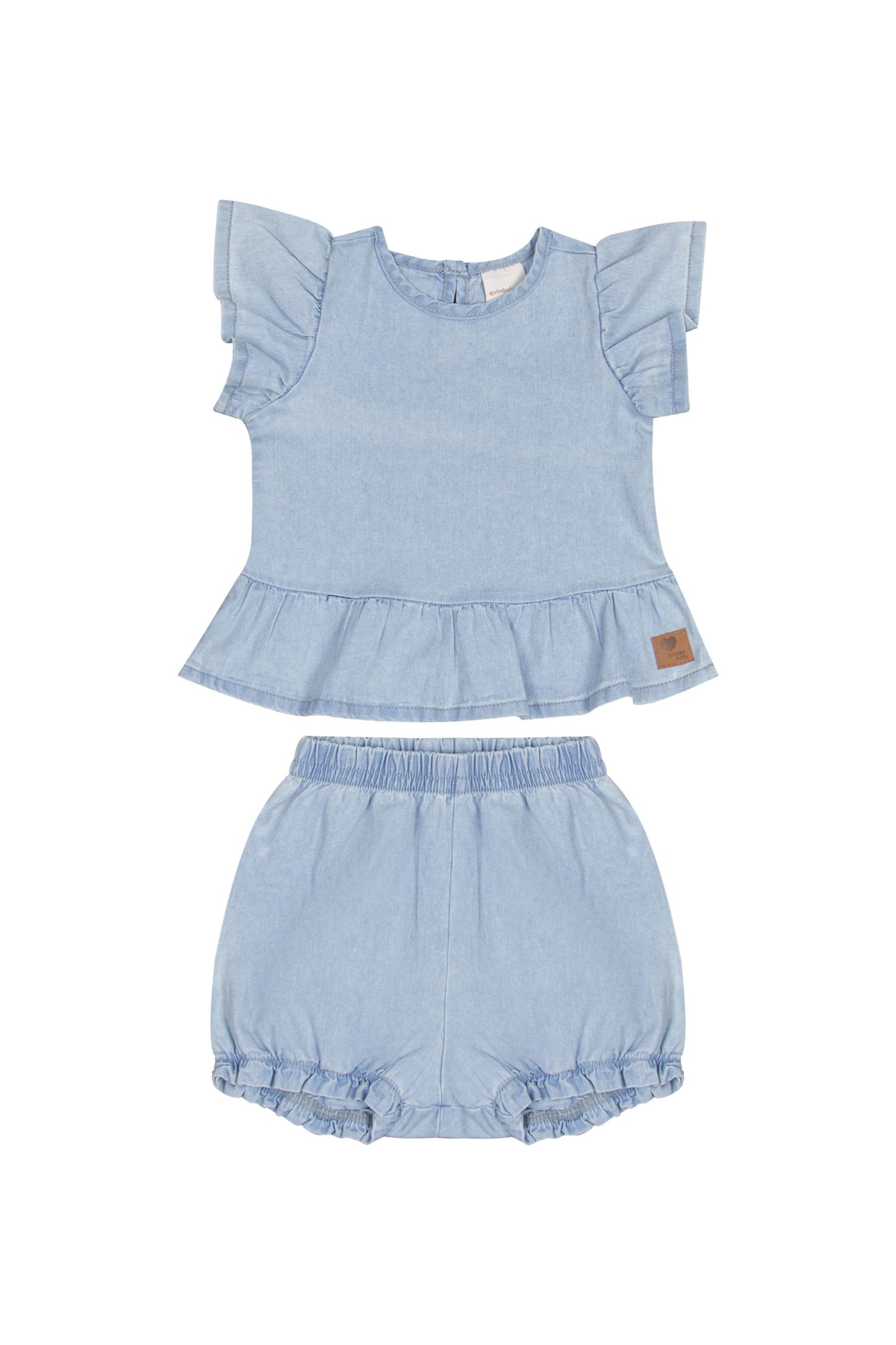 Set 2 piezas azul jean quimbybaby bebe niña 30236 745545