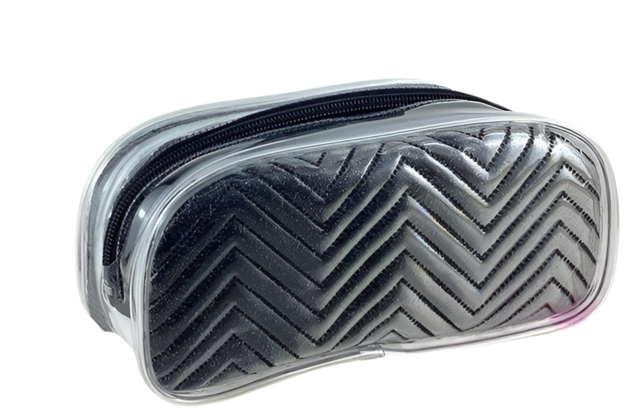 Cartuchera negra brillo glitter 20x65x95 057-05905 190110