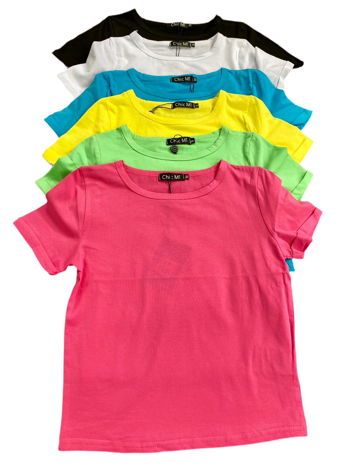 Camisa crop top Fuscia basica algodón camiseta CTD1154-10 395280